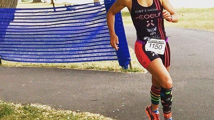 Woman Running in a Race