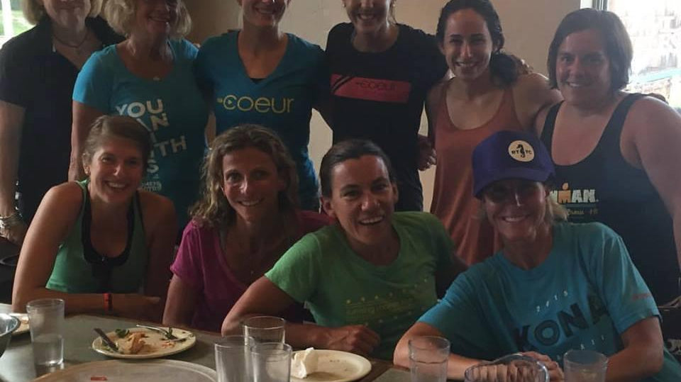 Coeur Sports Team at dinner