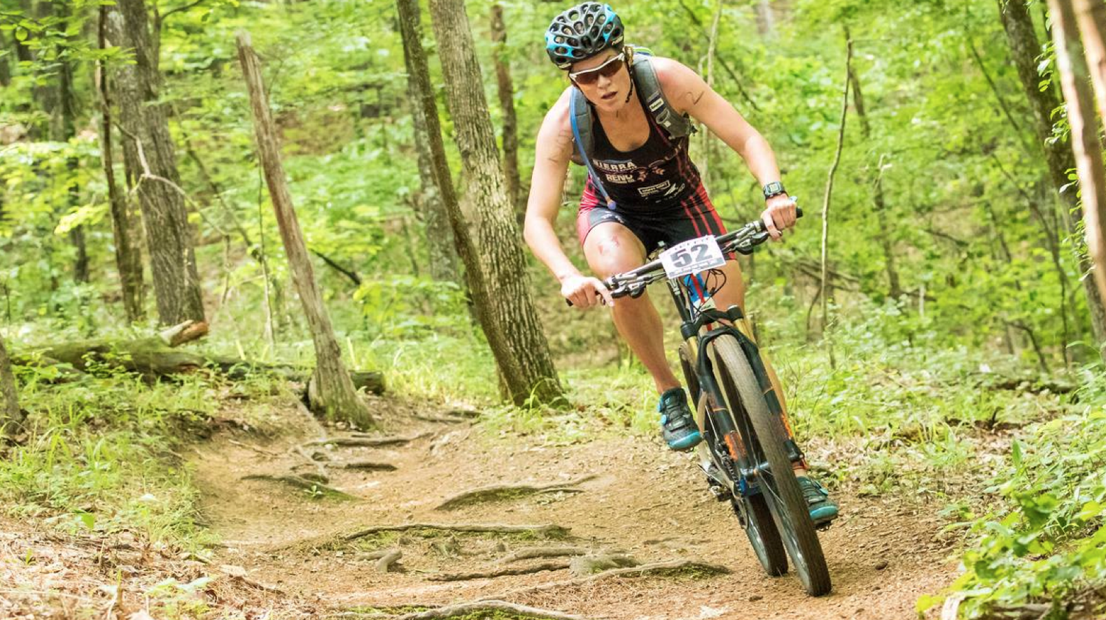 Woman riding a bicycle