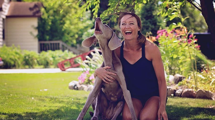 Erin Klegstad and her dog