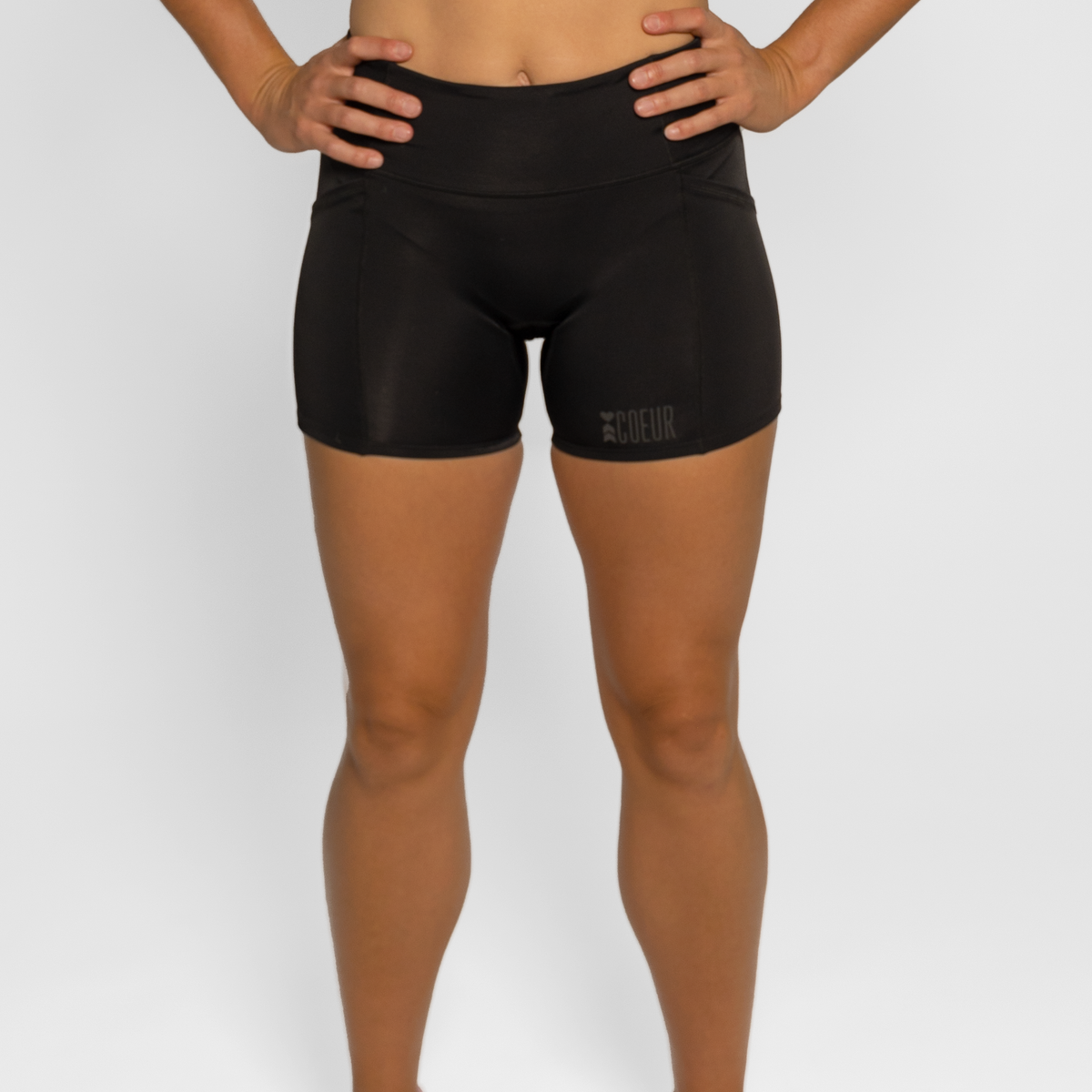 Shop Fitted Black Running Shorts Coeur Sports