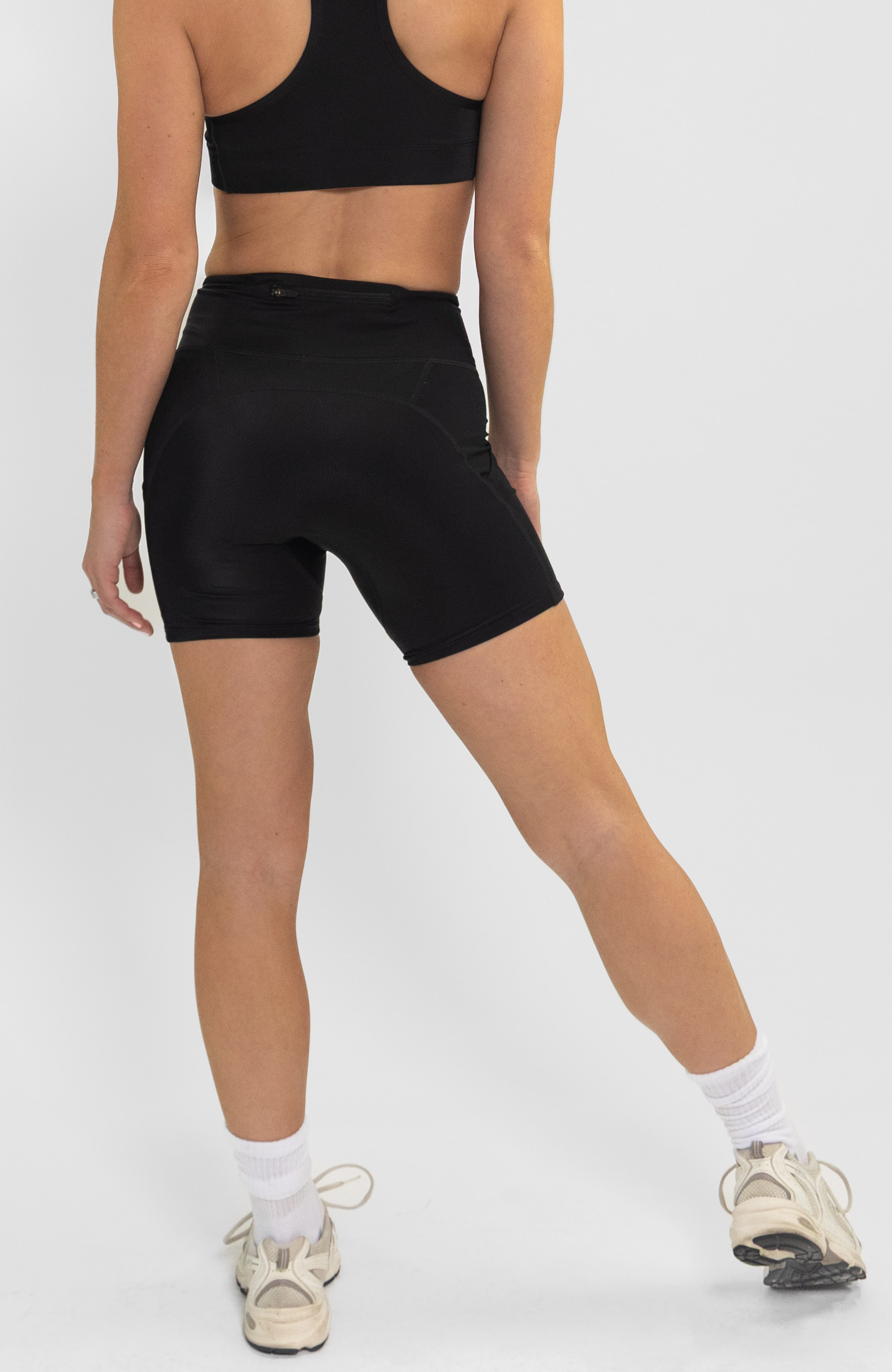 Coeur Sports 5 Inch Fitted Run Short 5" Fitted Run Shorts with Pockets in Little Black