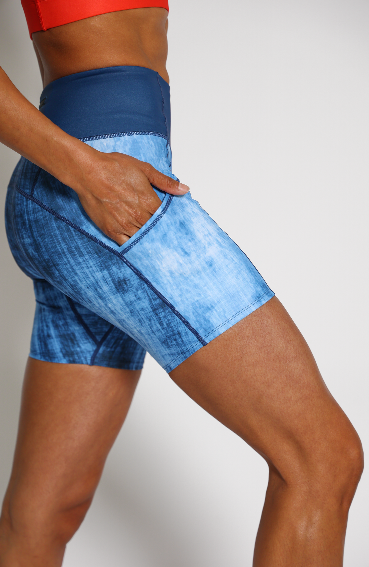Coeur Sports 5 inch fitted run short Denim Fitted Run Shorts