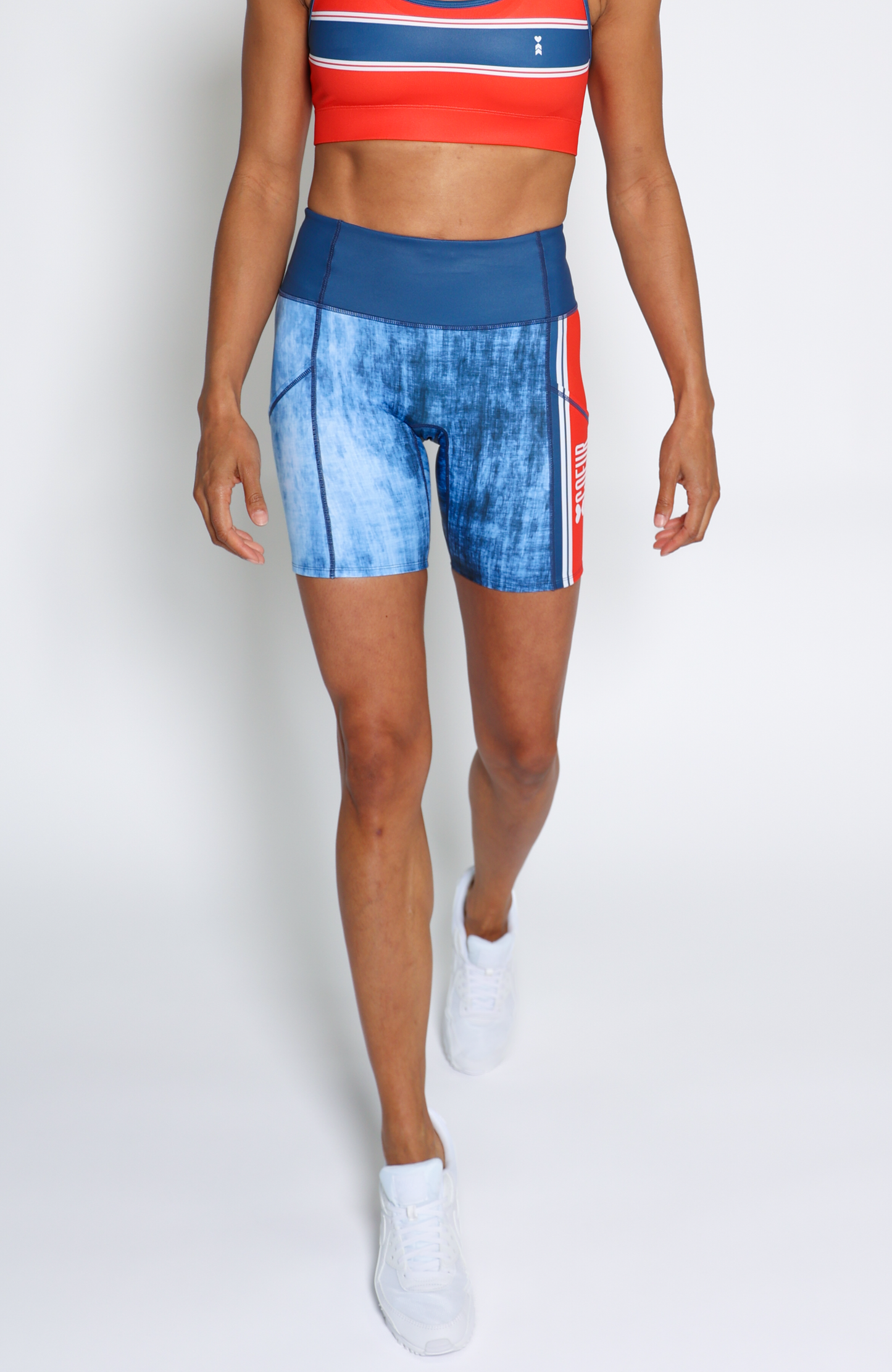 Coeur Sports 5 inch fitted run short Denim Fitted Run Shorts