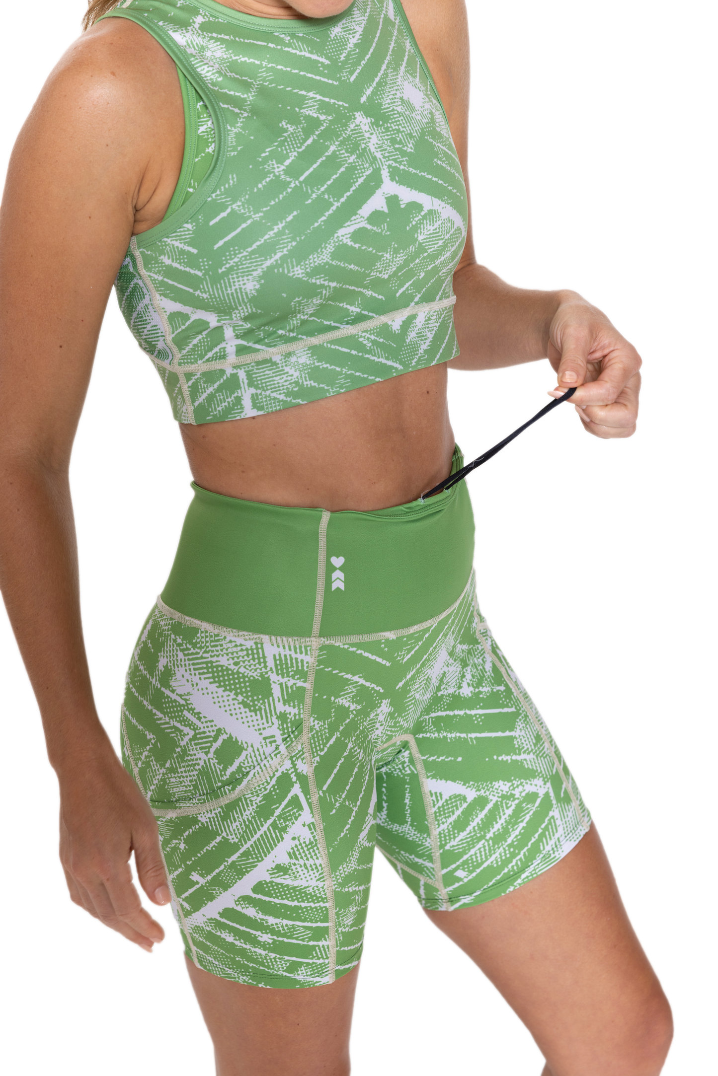 Coeur Sports 5 inch fitted run short Sage Fitted Run Shorts