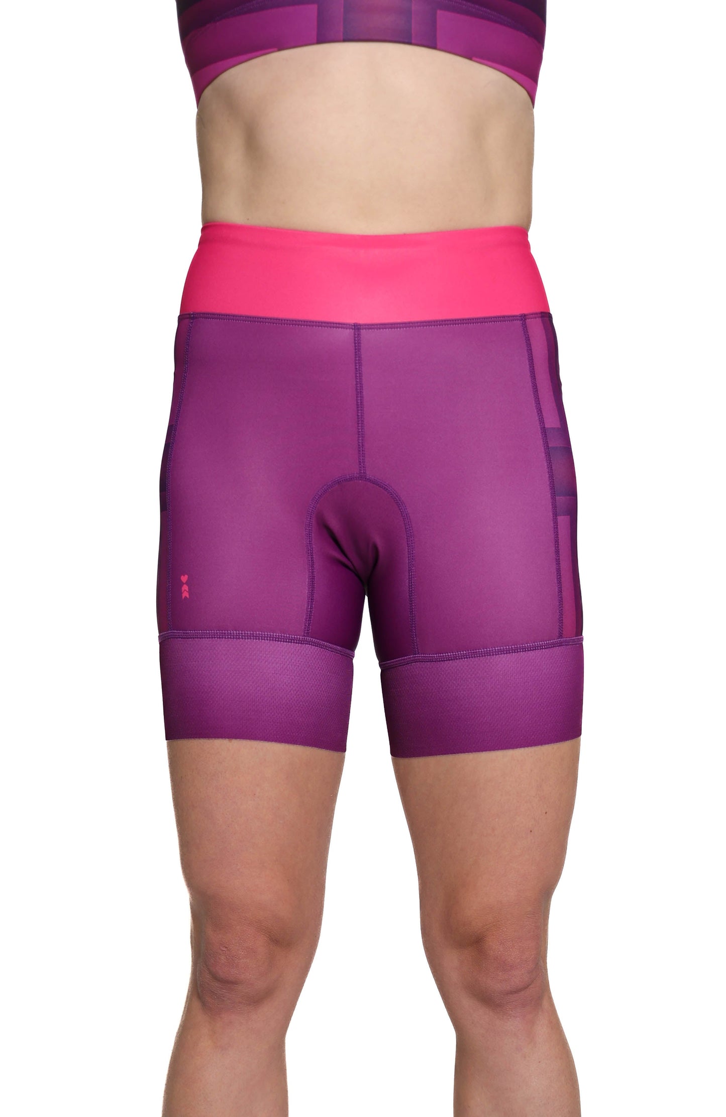 Coeur Sports 5 inch Powerband Tri Short Deep Purple Women's 5" Triathlon Shorts