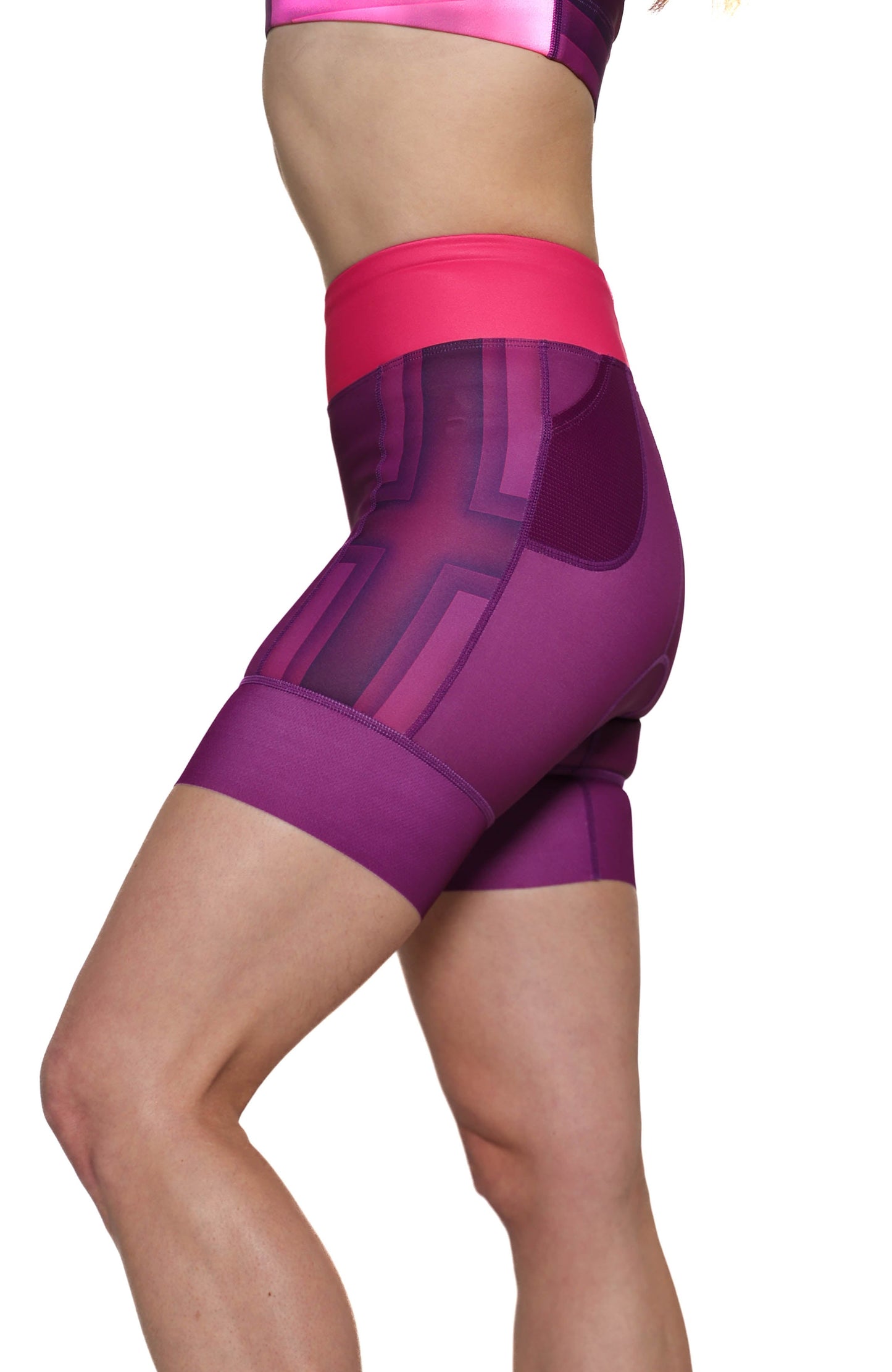 Coeur Sports 5 inch Powerband Tri Short Deep Purple Women's 5" Triathlon Shorts