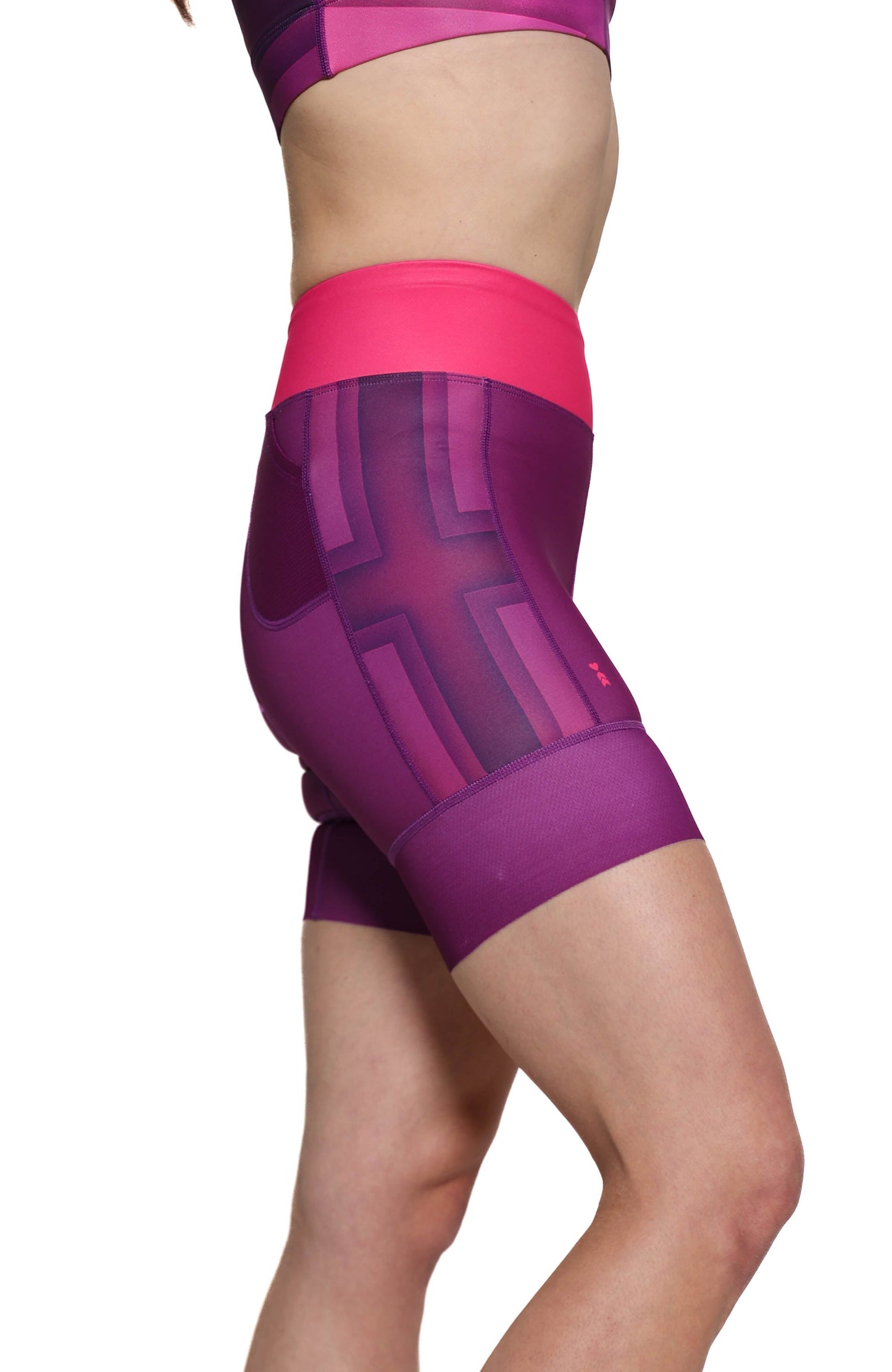 Coeur Sports 5 inch Powerband Tri Short Deep Purple Women's 5" Triathlon Shorts
