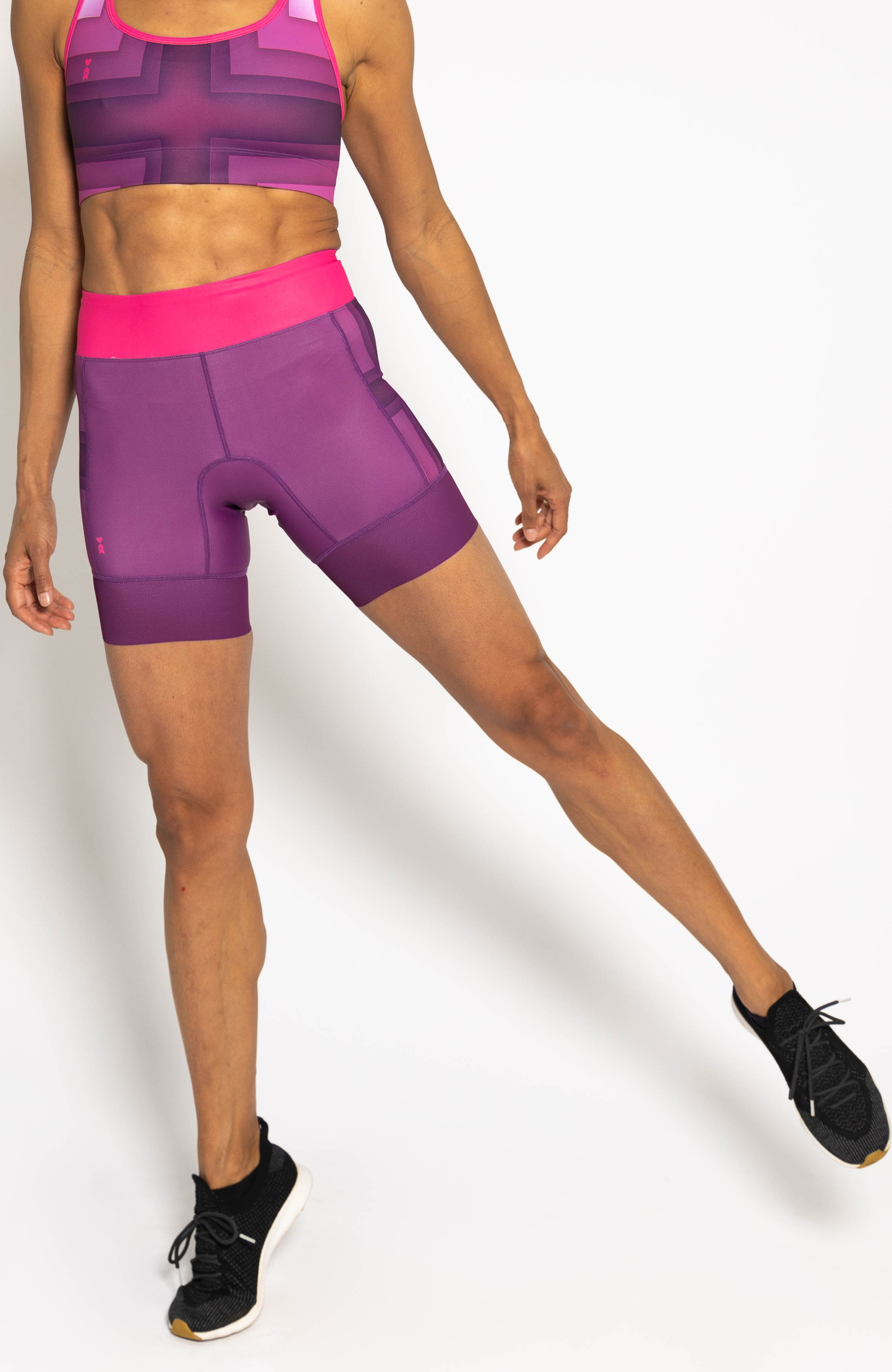 Coeur Sports 5 inch Powerband Tri Short Deep Purple Women's 5" Triathlon Shorts