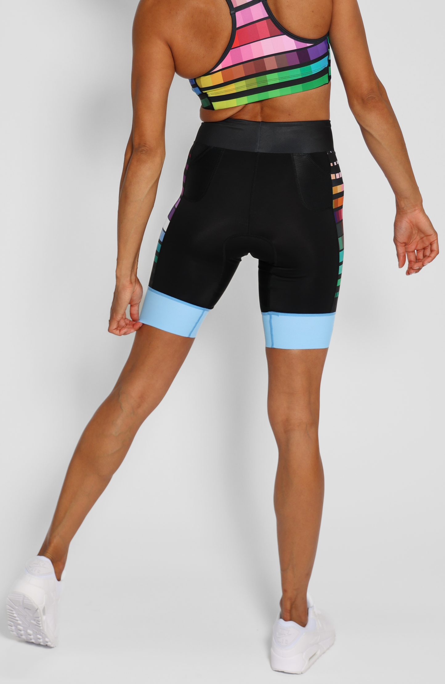 Coeur Sports 8 Inch Powerband Tri Short Cyberchic Women's 8" Triathlon Shorts