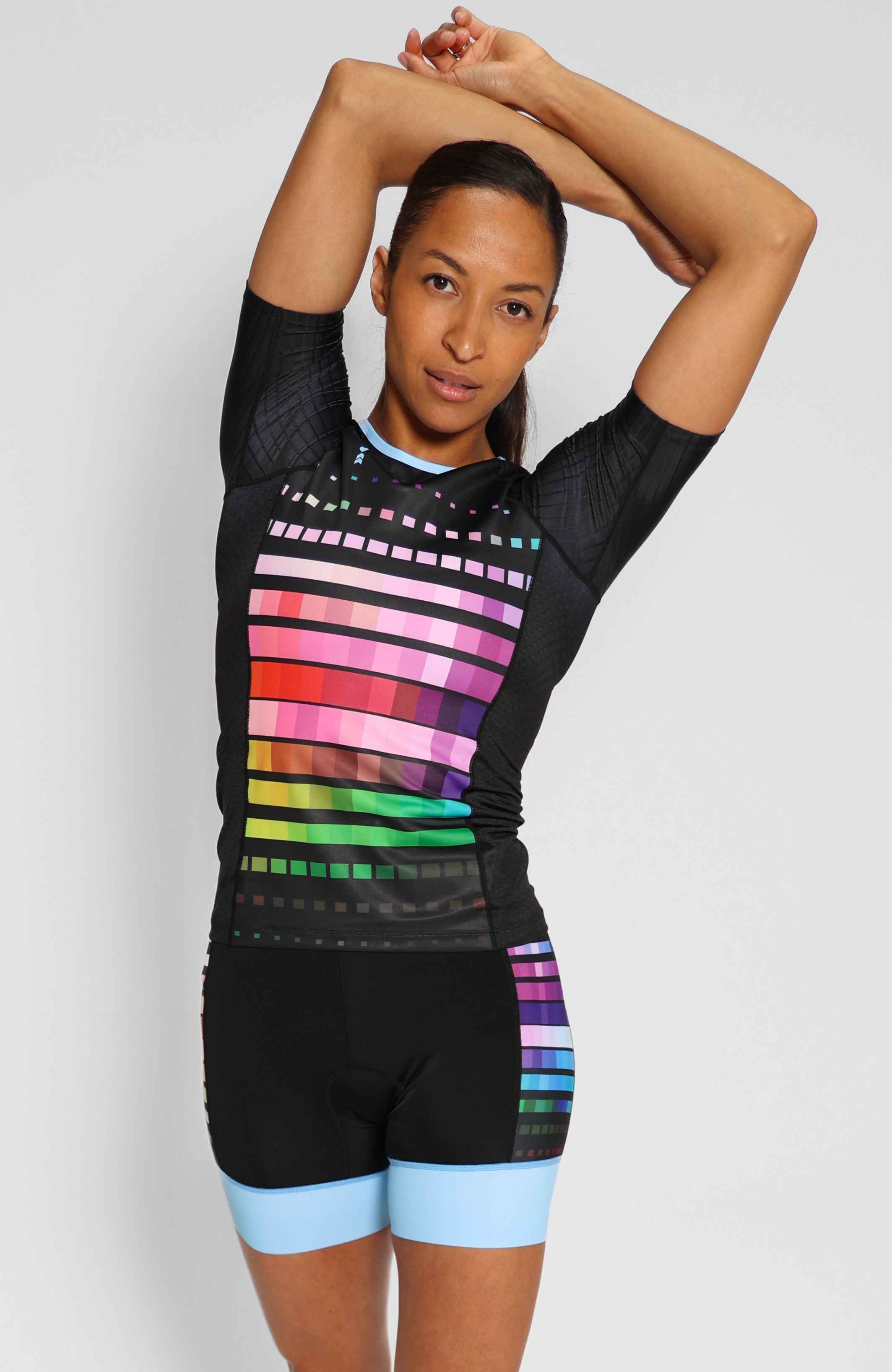 Coeur Sports Aero Tri Top Cyberchic Women's Sleeved NO ZIP Triathlon Aero Top