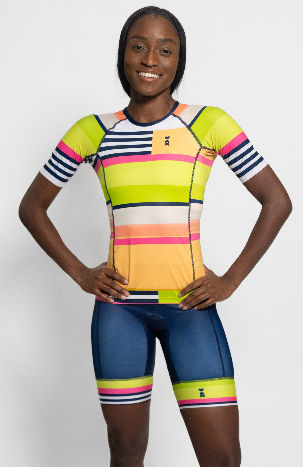Coeur Sports Aero Tri Top Women's Sleeved Triathlon Aero Top in Meridian