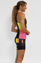 Coeur Sports Braless Tri Tank Women's Braless Triathlon Tank Top in Voltage