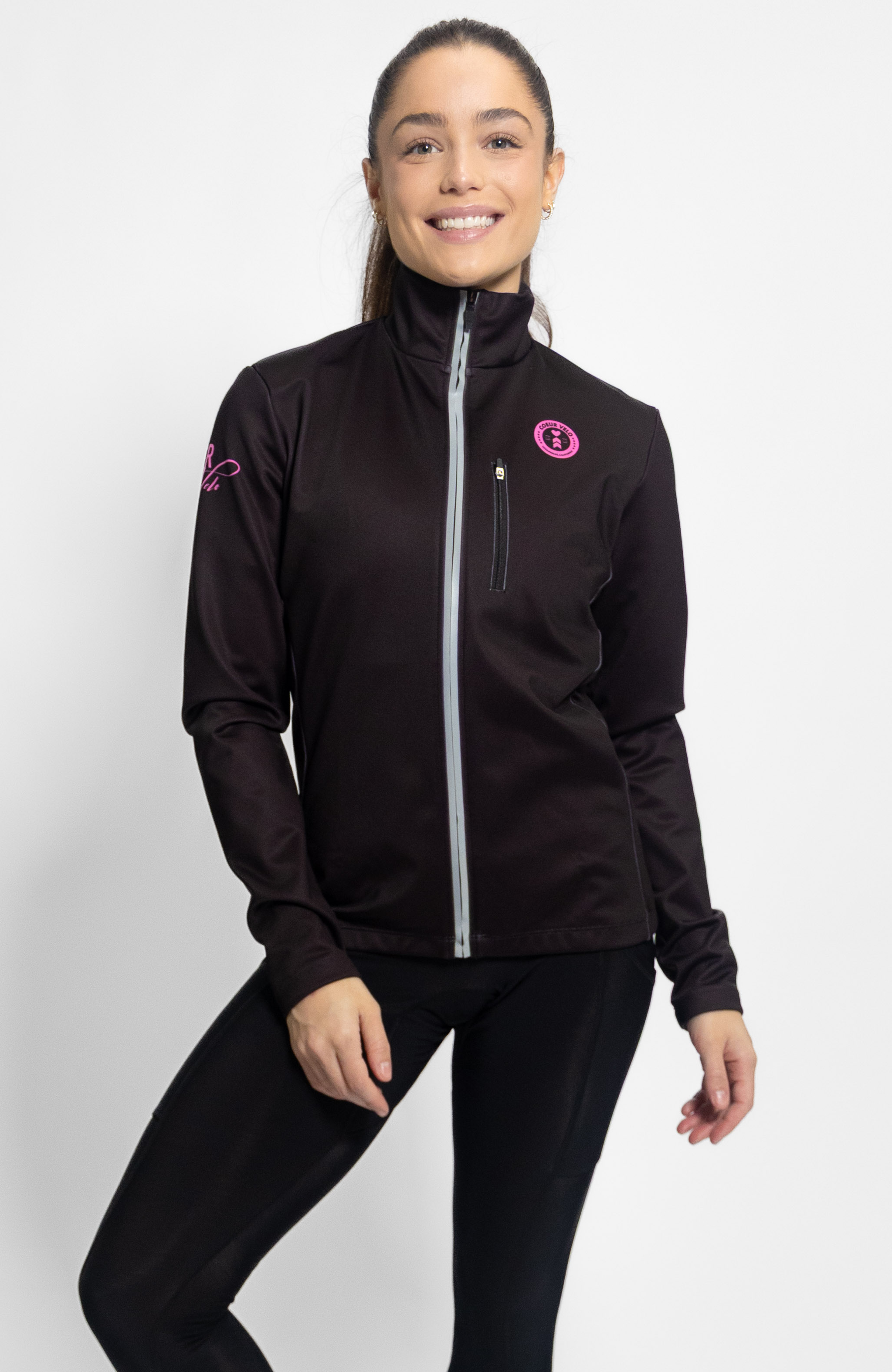 Coeur Sports Cycling Jacket Thermal Cycling Jacket in Black