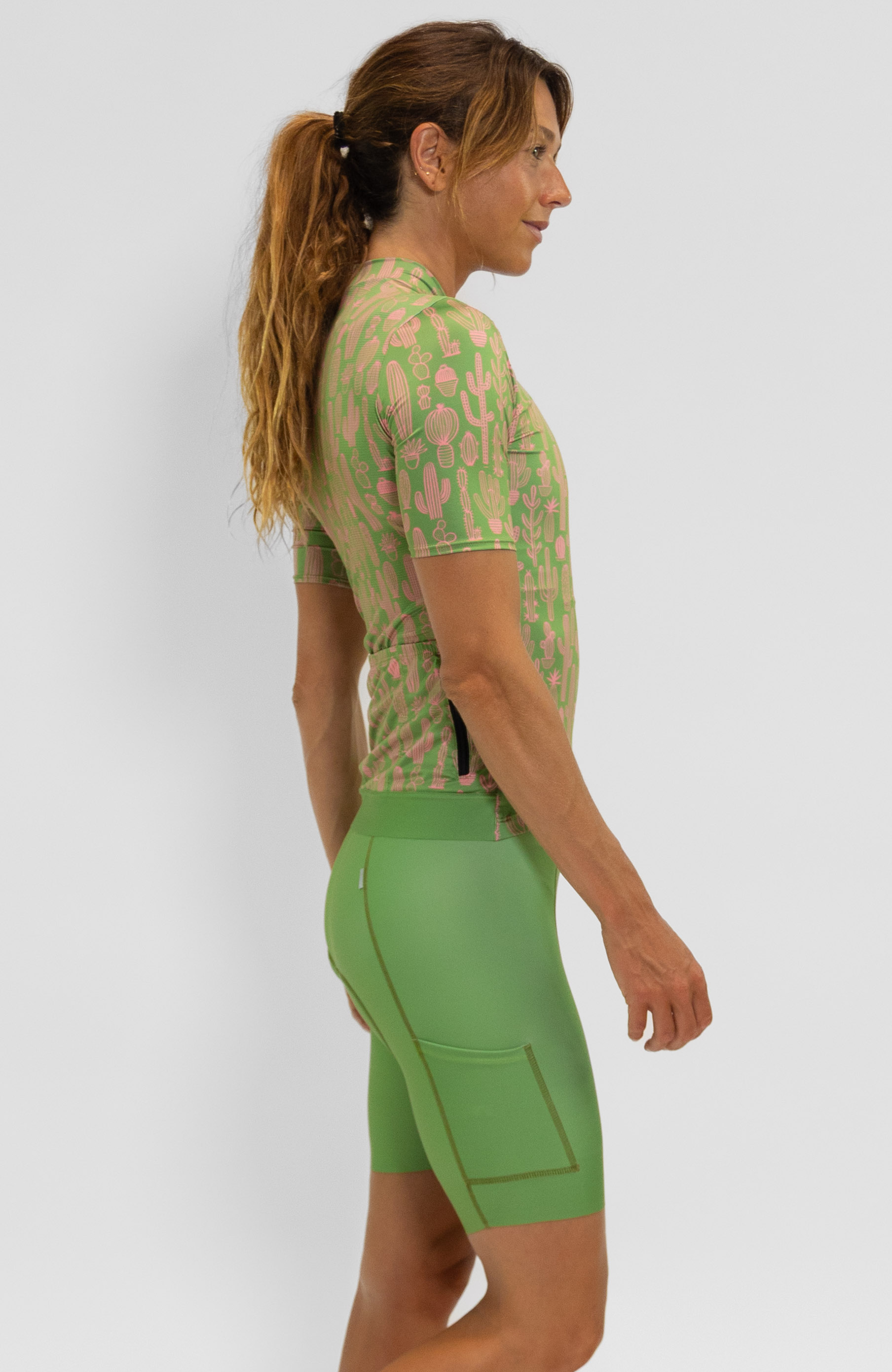 Coeur Sports Cycling Jersey Women's Cycling Jersey in Cactus