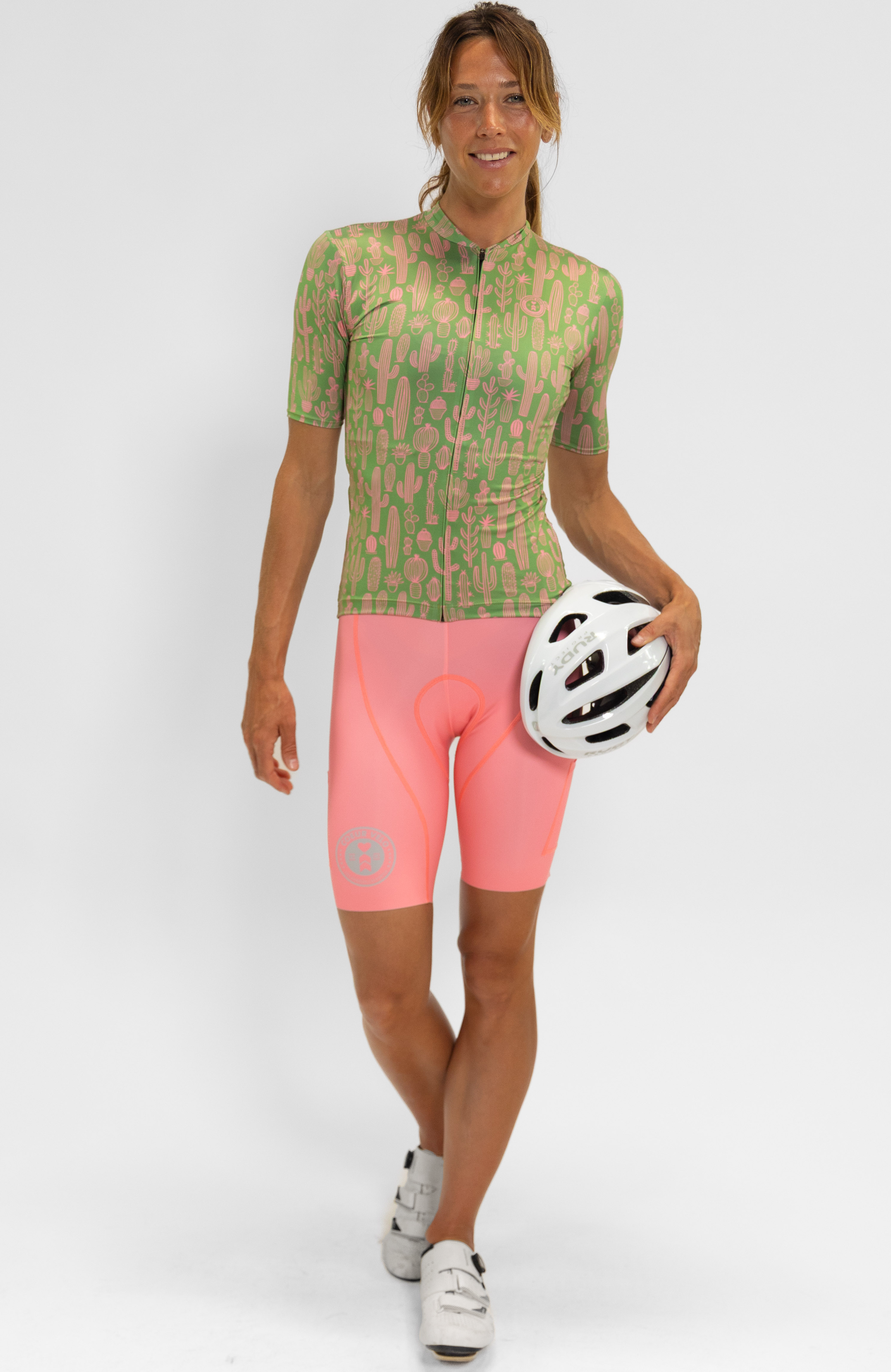 Coeur Sports Cycling Jersey Women's Cycling Jersey in Cactus
