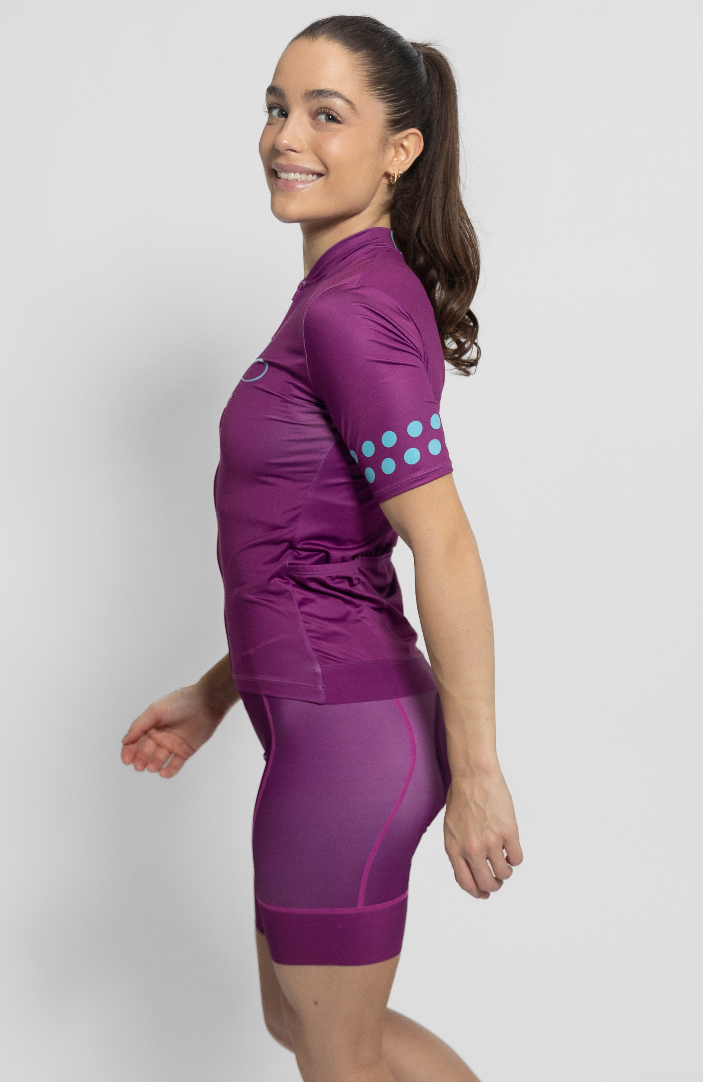 Coeur Sports Cycling Jersey Women's Cycling Jersey in Plum Velo
