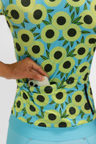 Coeur Sports Cycling Jersey Women's Cycling Jersey in Sunflowers