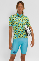 Coeur Sports Cycling Jersey Women's Cycling Jersey in Sunflowers