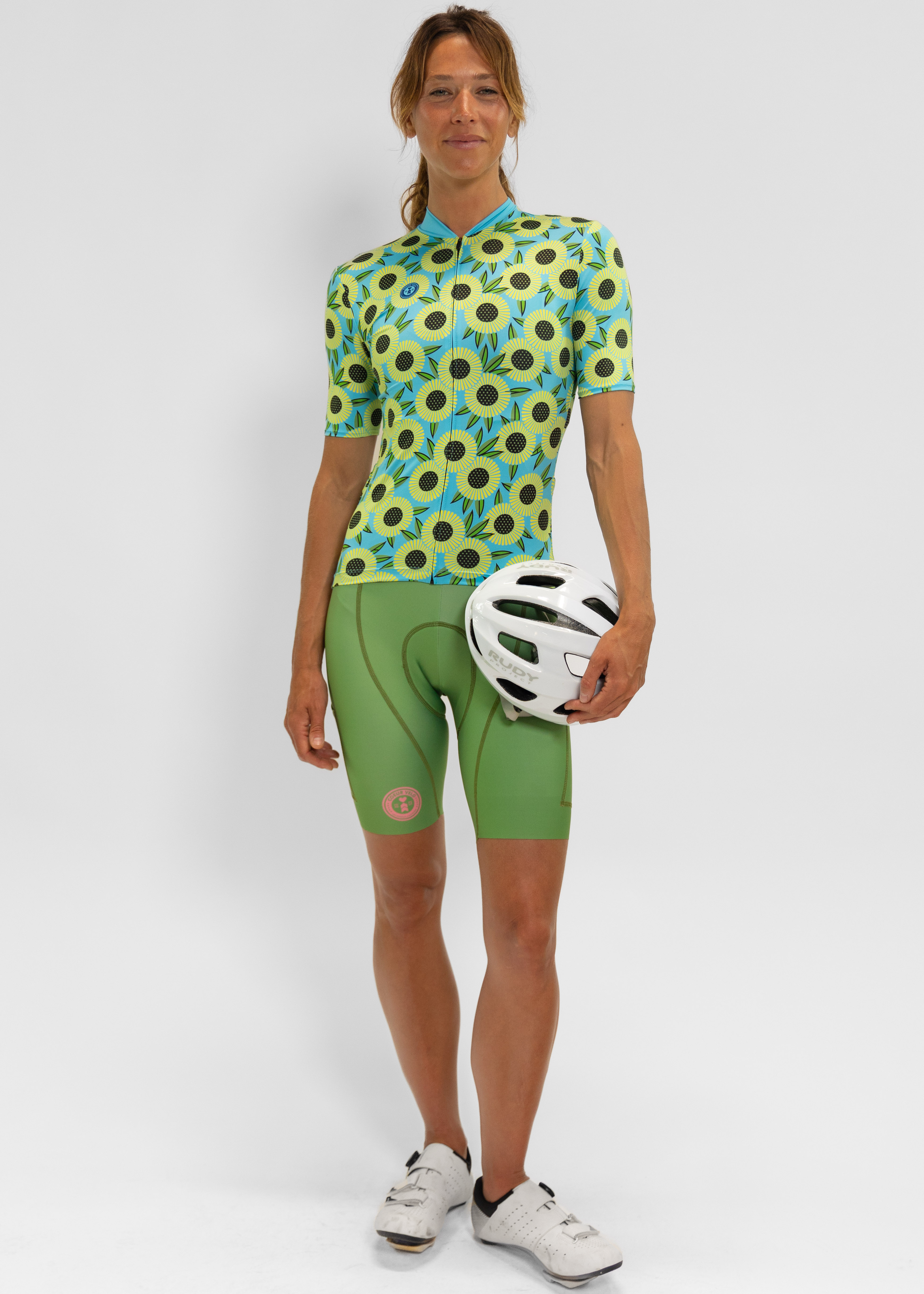 Coeur Sports Cycling Jersey Women's Cycling Jersey in Sunflowers