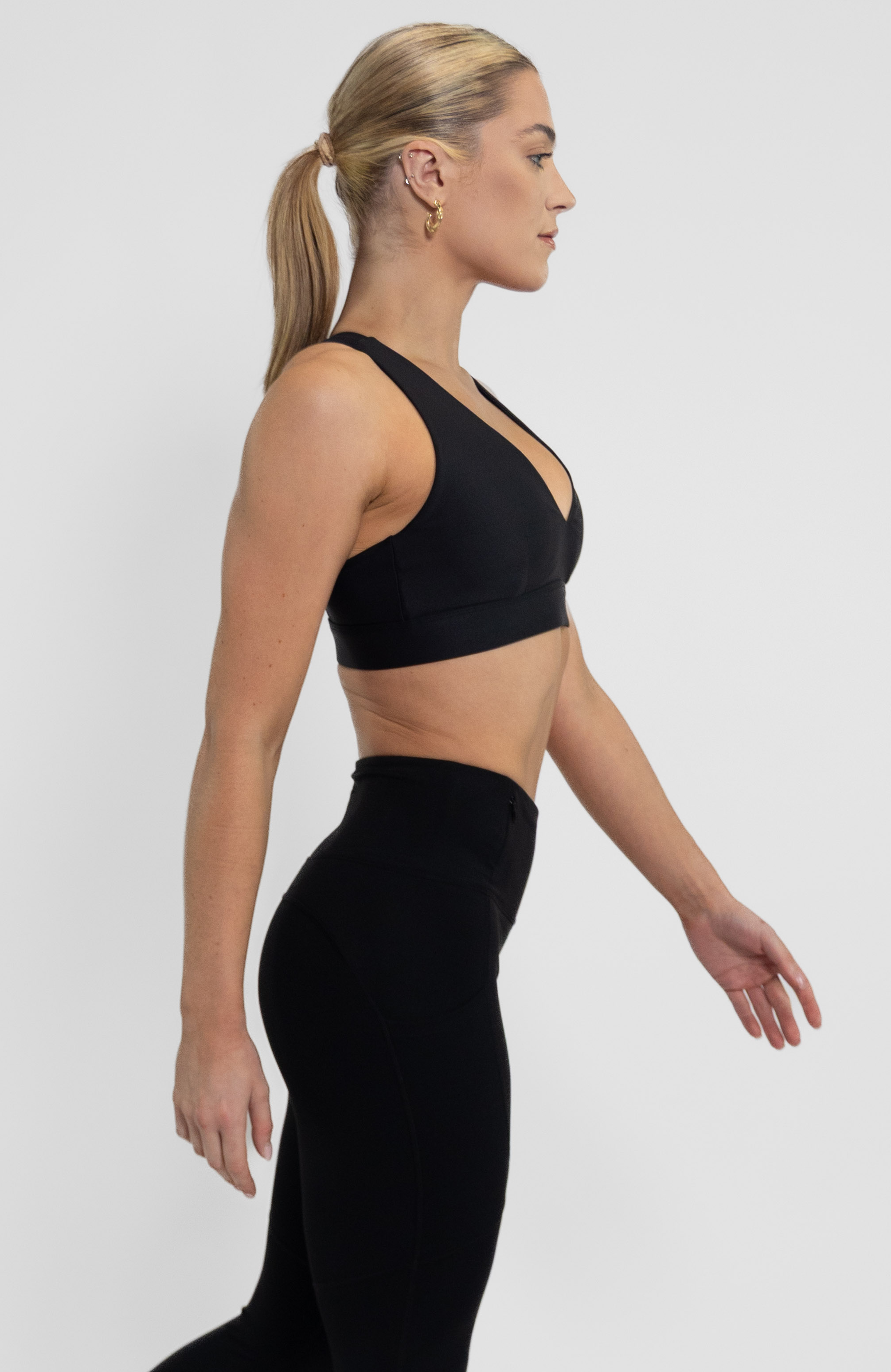Coeur Sports Deep V Yoga Bra