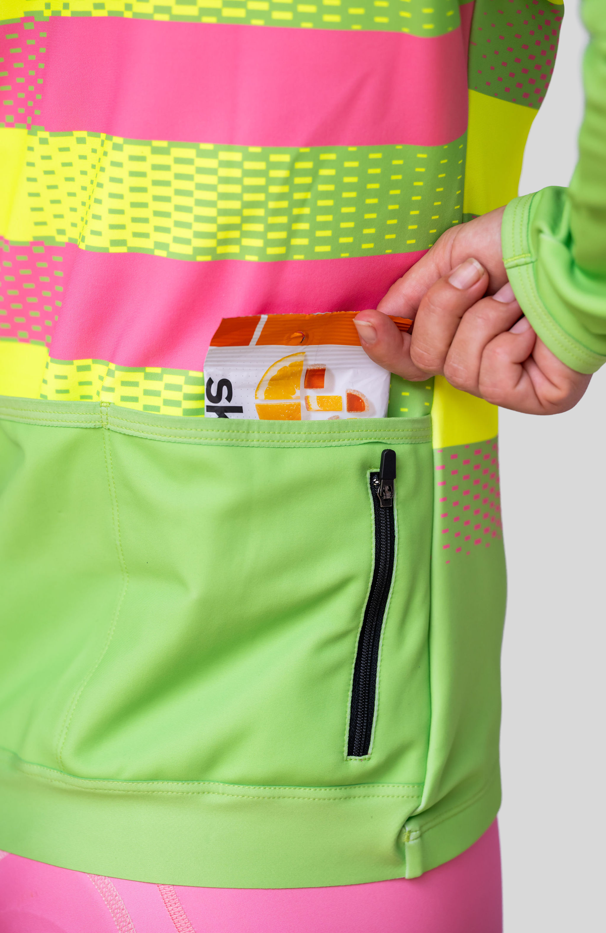 Coeur Sports Long Sleeve Cycling Jersey Thermal Cycling Jersey in Honeysuckle