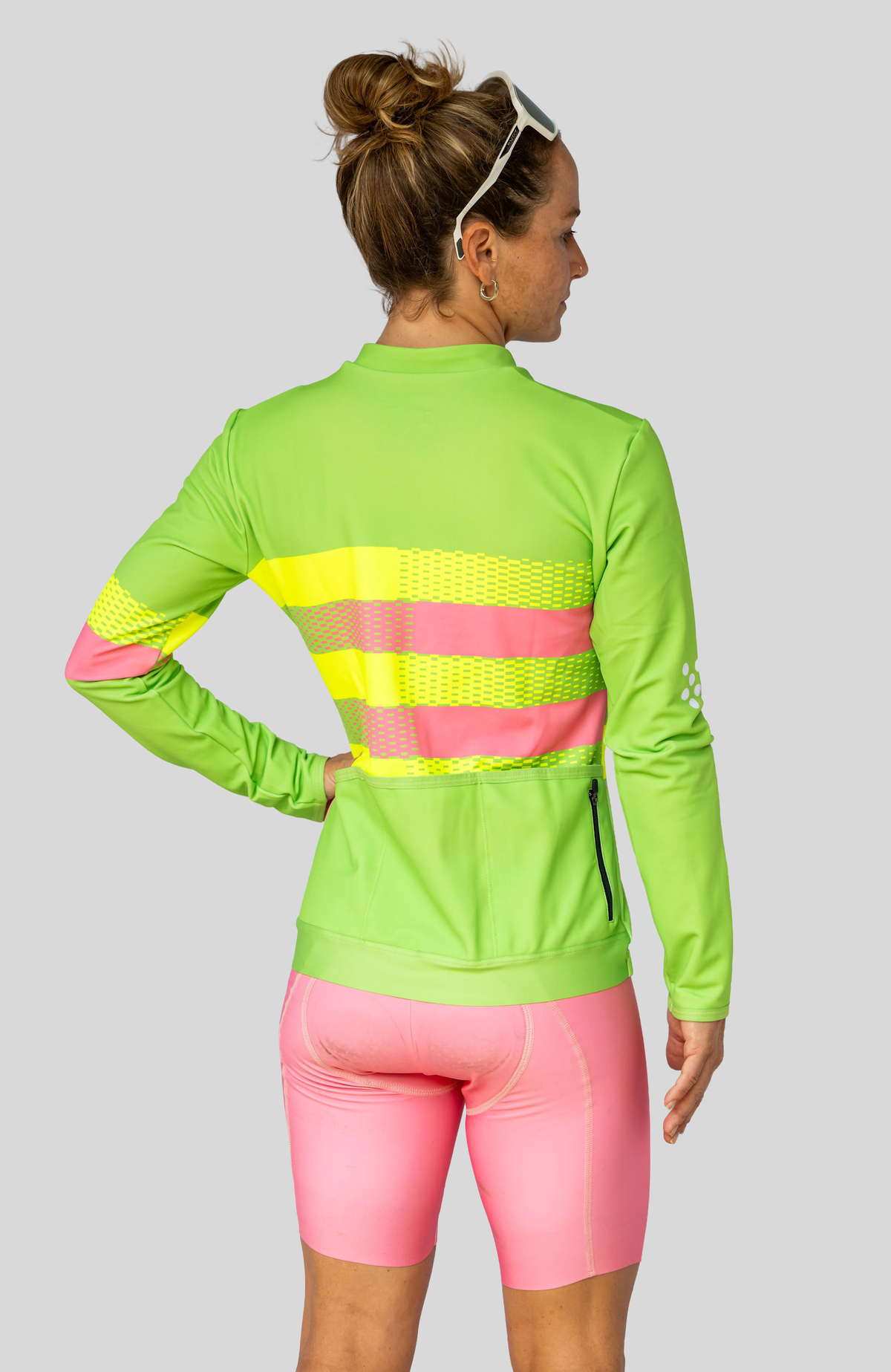 Coeur Sports Long Sleeve Cycling Jersey Thermal Cycling Jersey in Honeysuckle