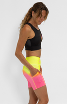 Coeur Sports Run Crop Top Running Tech Crop in Voltage