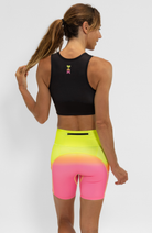 Coeur Sports Run Crop Top Running Tech Crop in Voltage