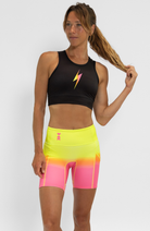 Coeur Sports Run Crop Top Running Tech Crop in Voltage