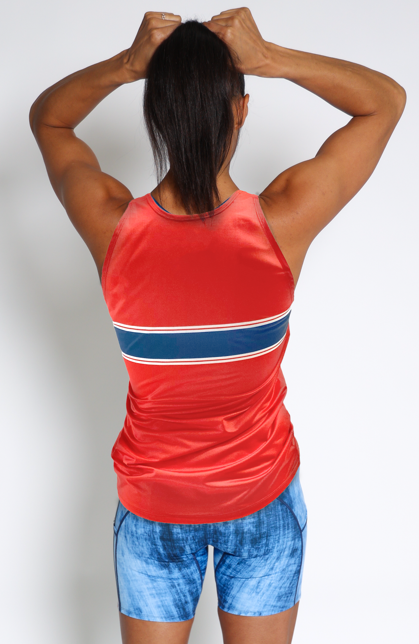 Coeur Sports Run Singlet Denim Ring Women's Running Singlet