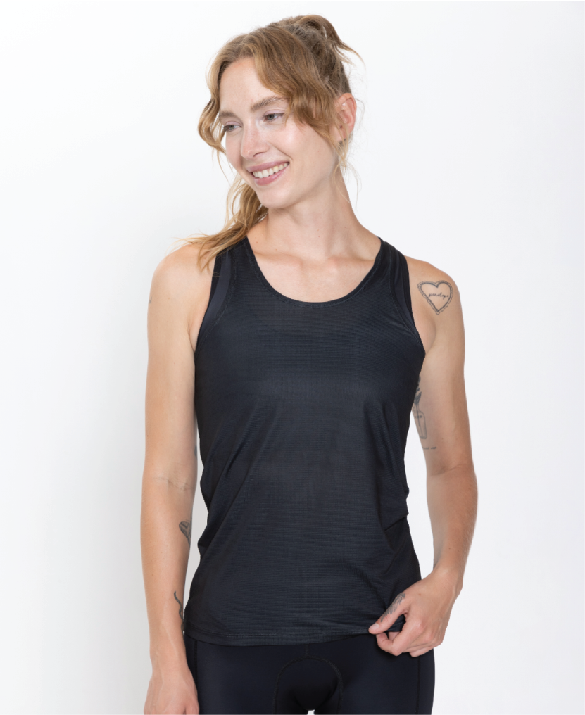 Coeur Sports Run Singlet Little Black Women's Running Singlet