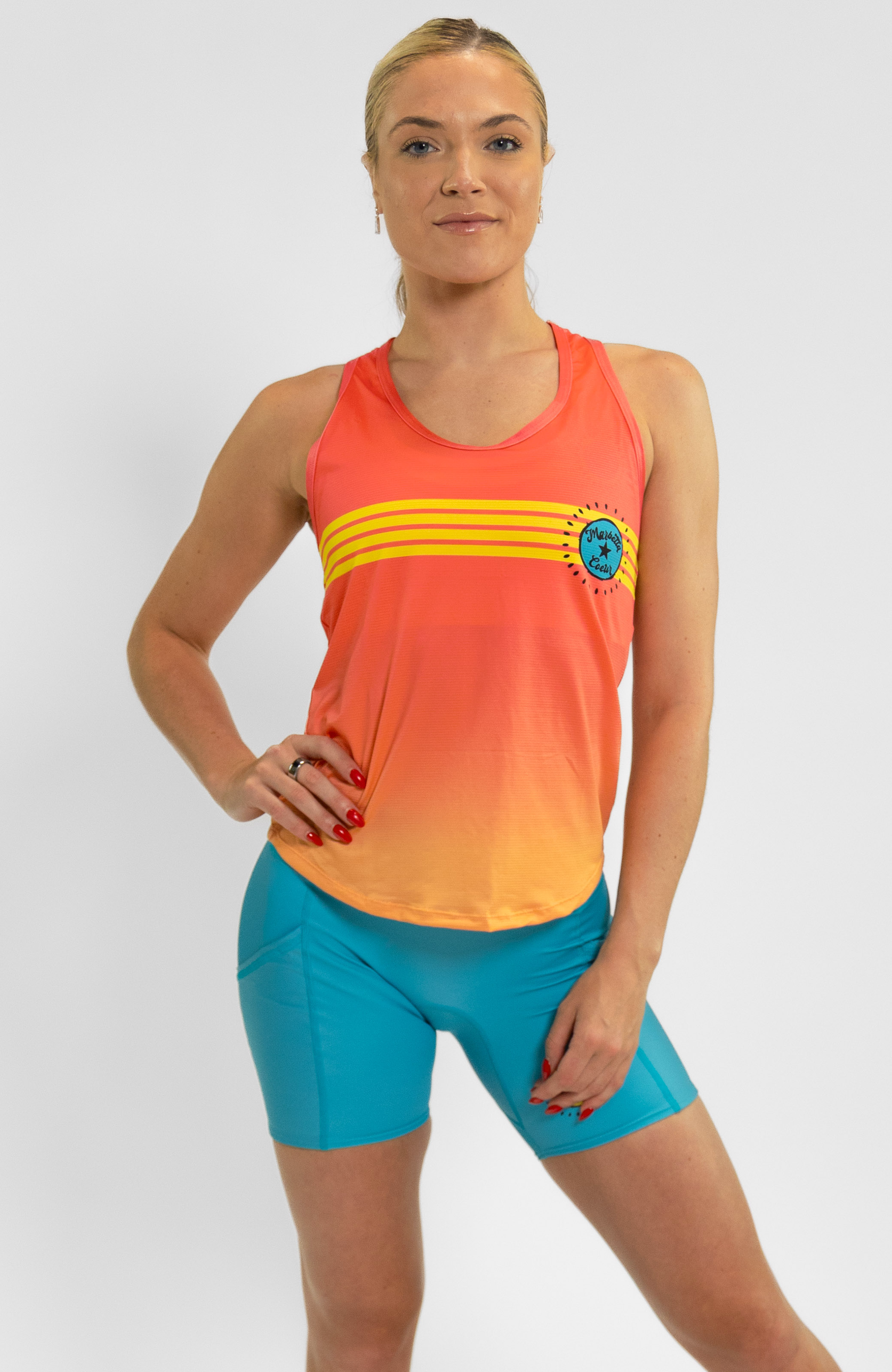 Coeur Sports Run Tank Women's Running Tank in Marbella