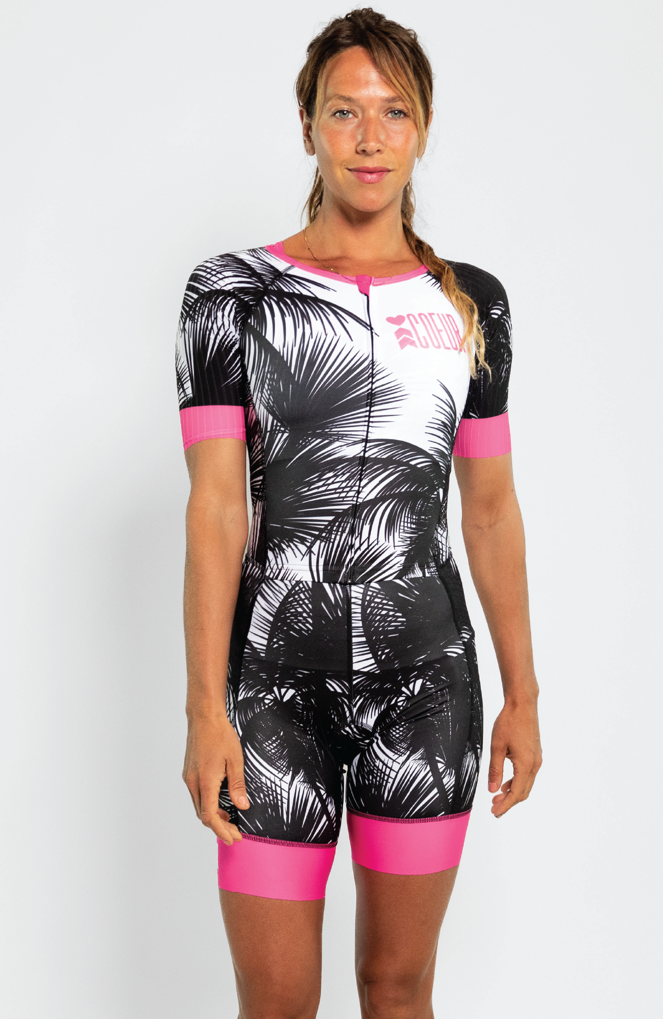 Coeur Sports Sleeved Tri Suit 3/4 Zip Sleeved Women's Trisuit in Aloha 26