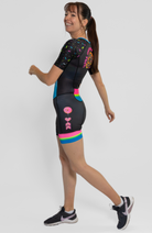 Coeur Sports Sleeved Tri Suit Powered By Donuts Women's Sleeved One Piece Triathlon Suit