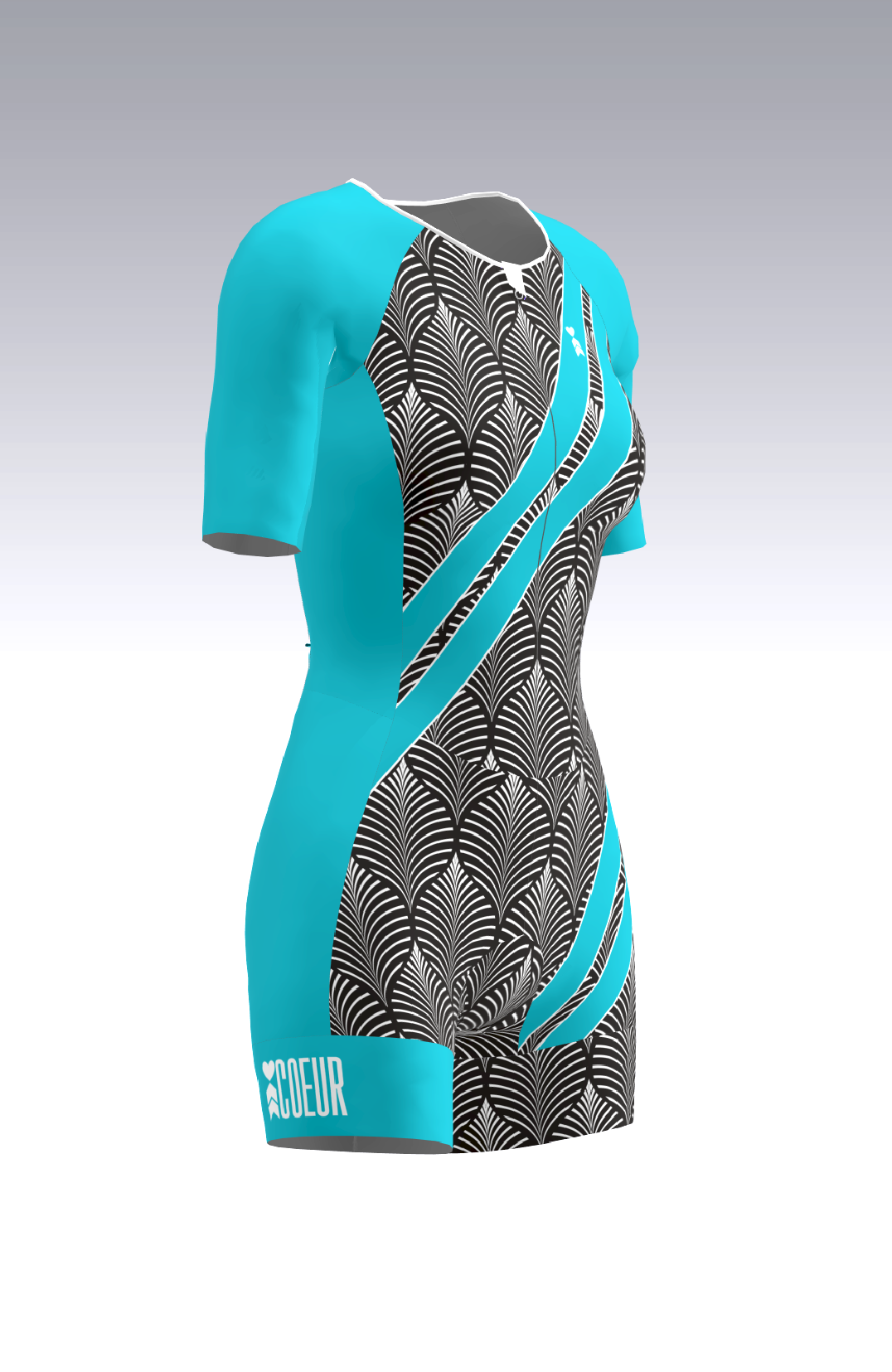 Coeur Sports Sleeved Tri Suit PRESALE! Filigree Women's Sleeved One Piece Triathlon Suit