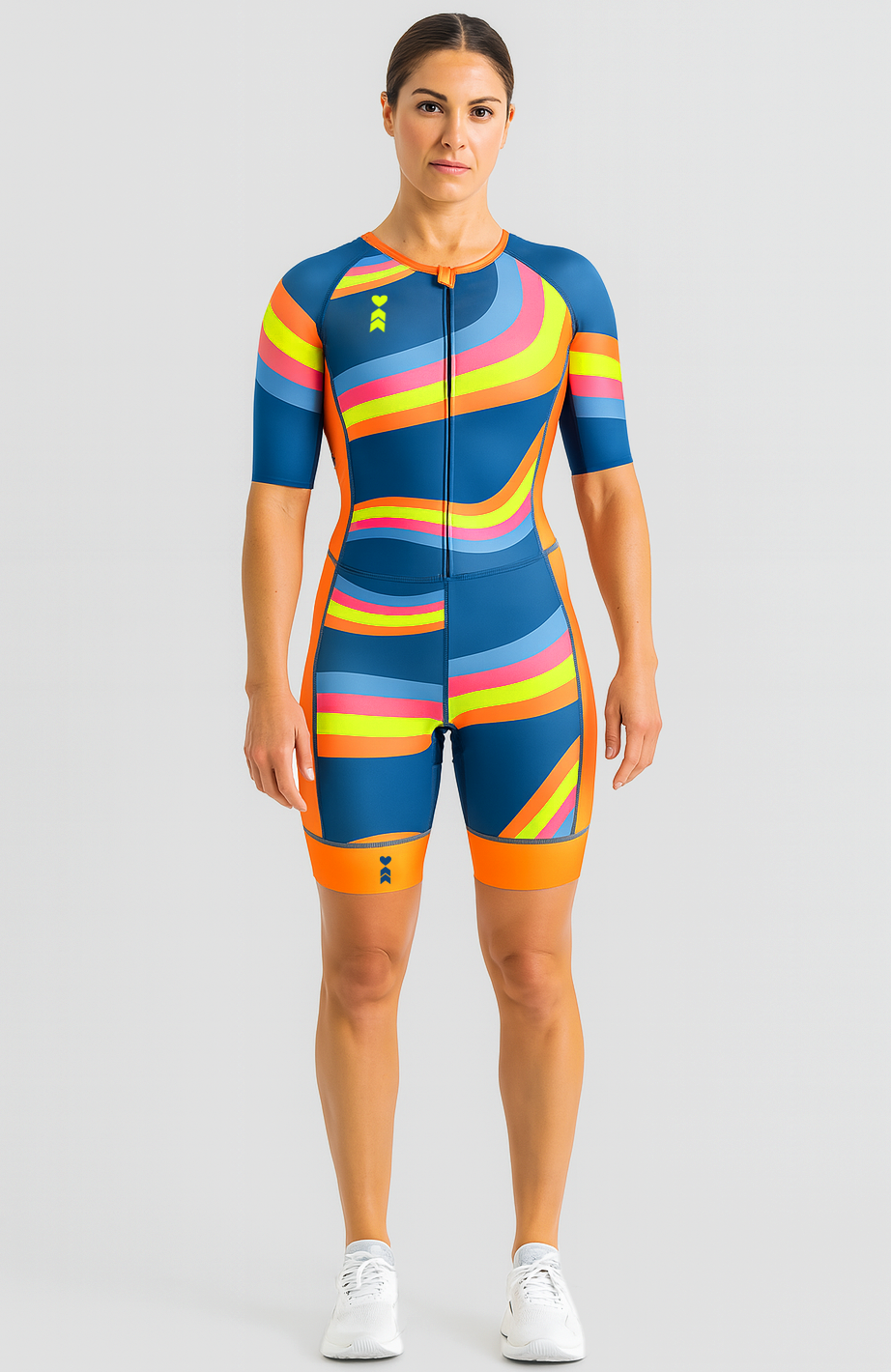 Coeur Sports Sleeved Tri Suit Sleeved Trisuit in Groovy