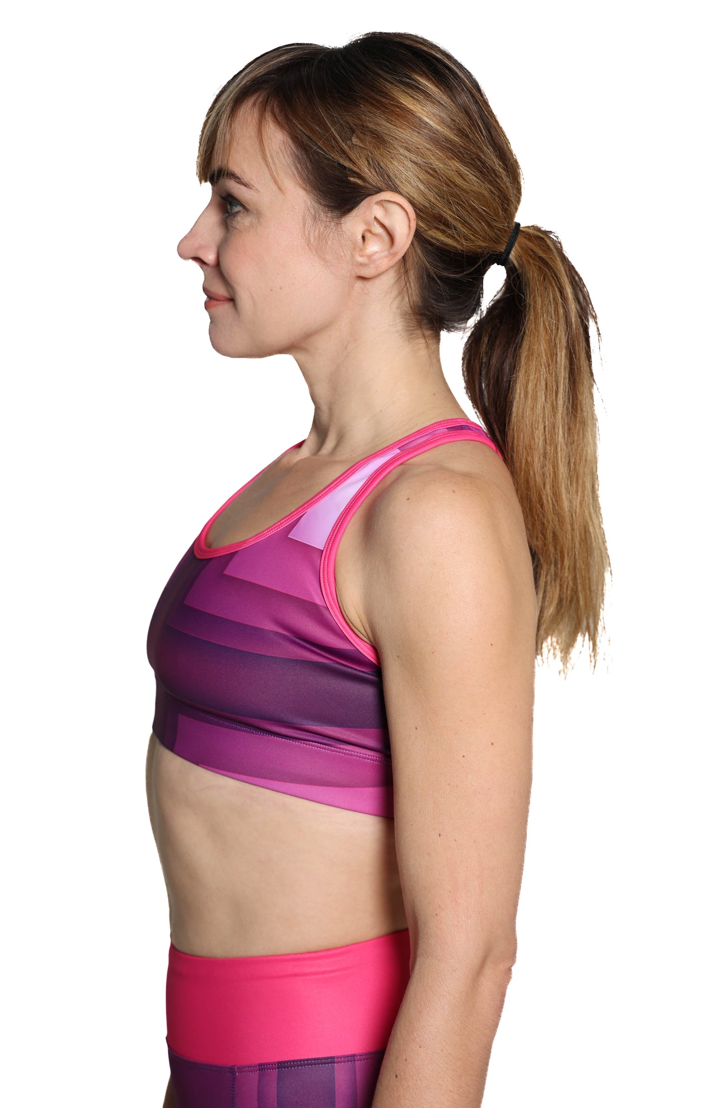 Coeur Sports Sports Bra Deep Purple Pocket Sports Bra