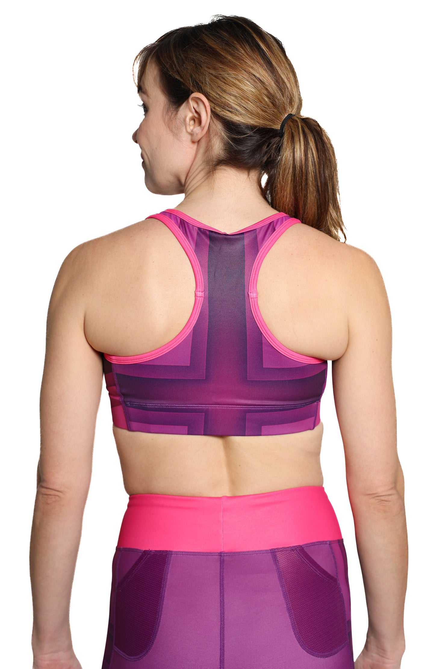 Coeur Sports Sports Bra Deep Purple Pocket Sports Bra