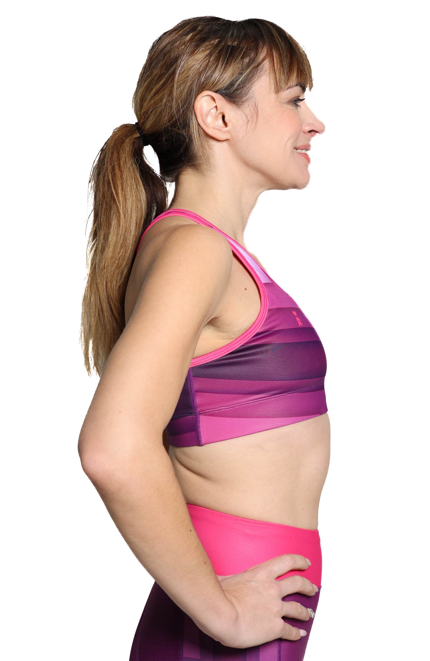 Coeur Sports Sports Bra Deep Purple Pocket Sports Bra