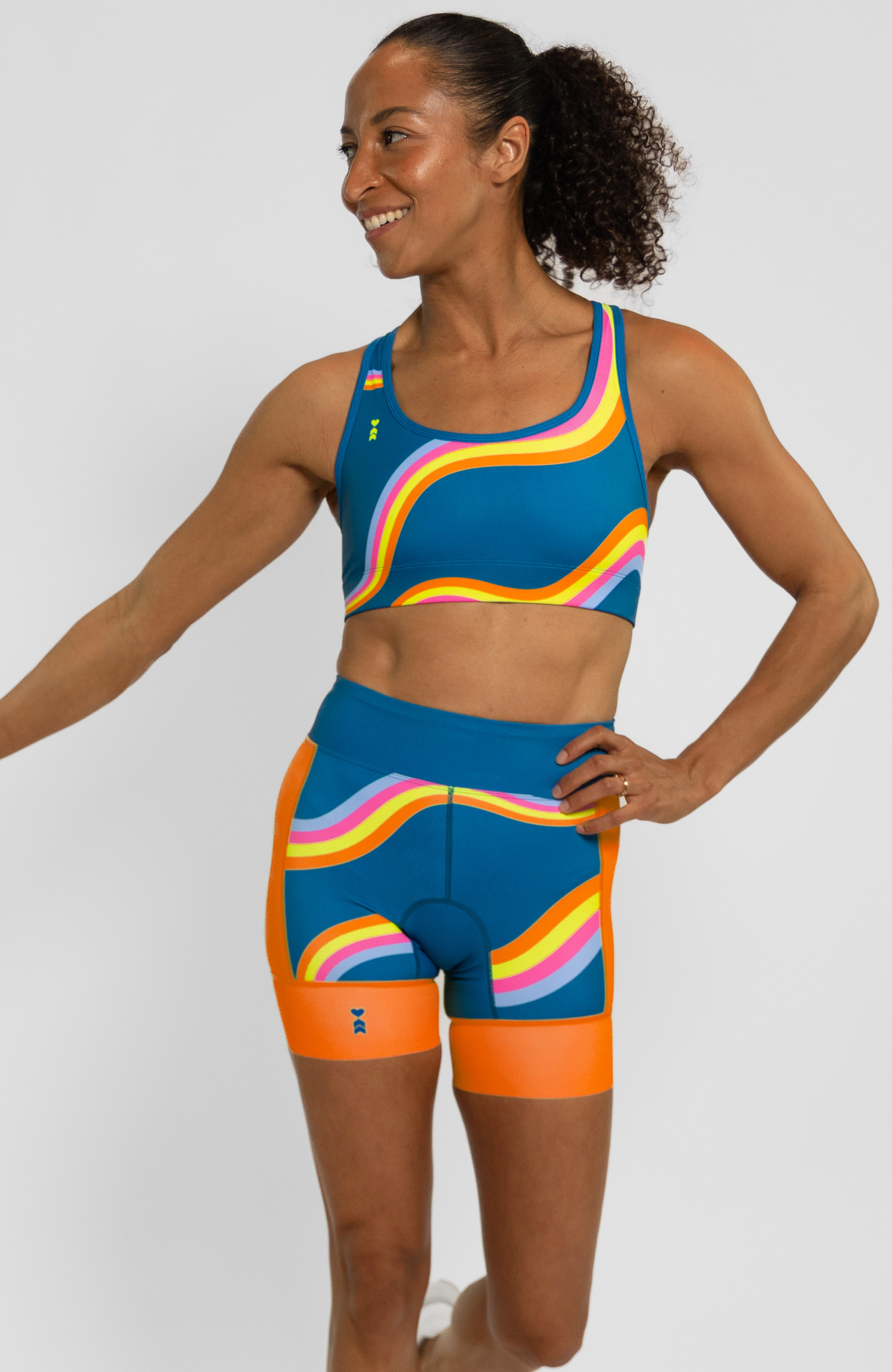 Coeur Sports Sports Bra Pocket Sports Bra in Groovy