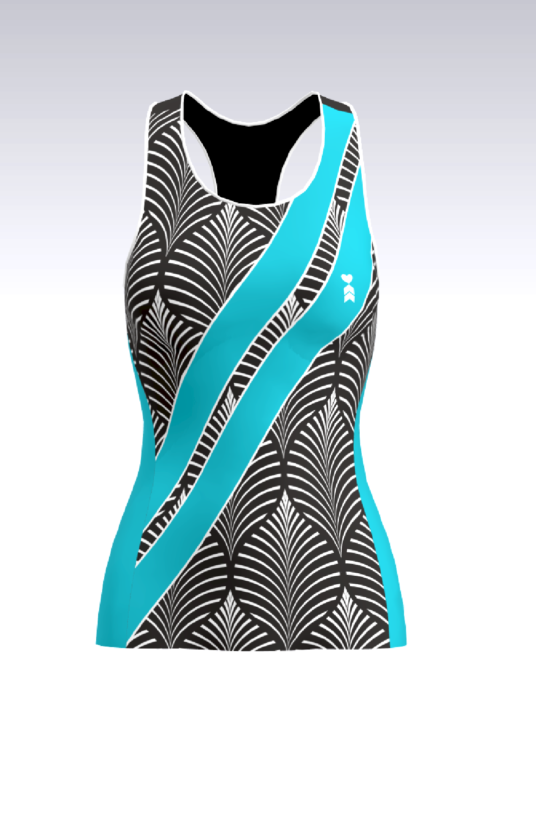 Coeur Sports Tri Tank PRESALE! Filigree Women's Triathlon Tank with Shelf Bra