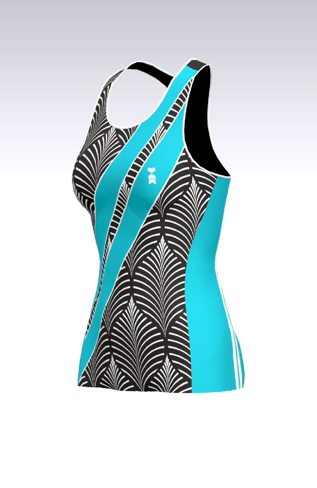 Coeur Sports Tri Tank PRESALE! Filigree Women's Triathlon Tank with Shelf Bra