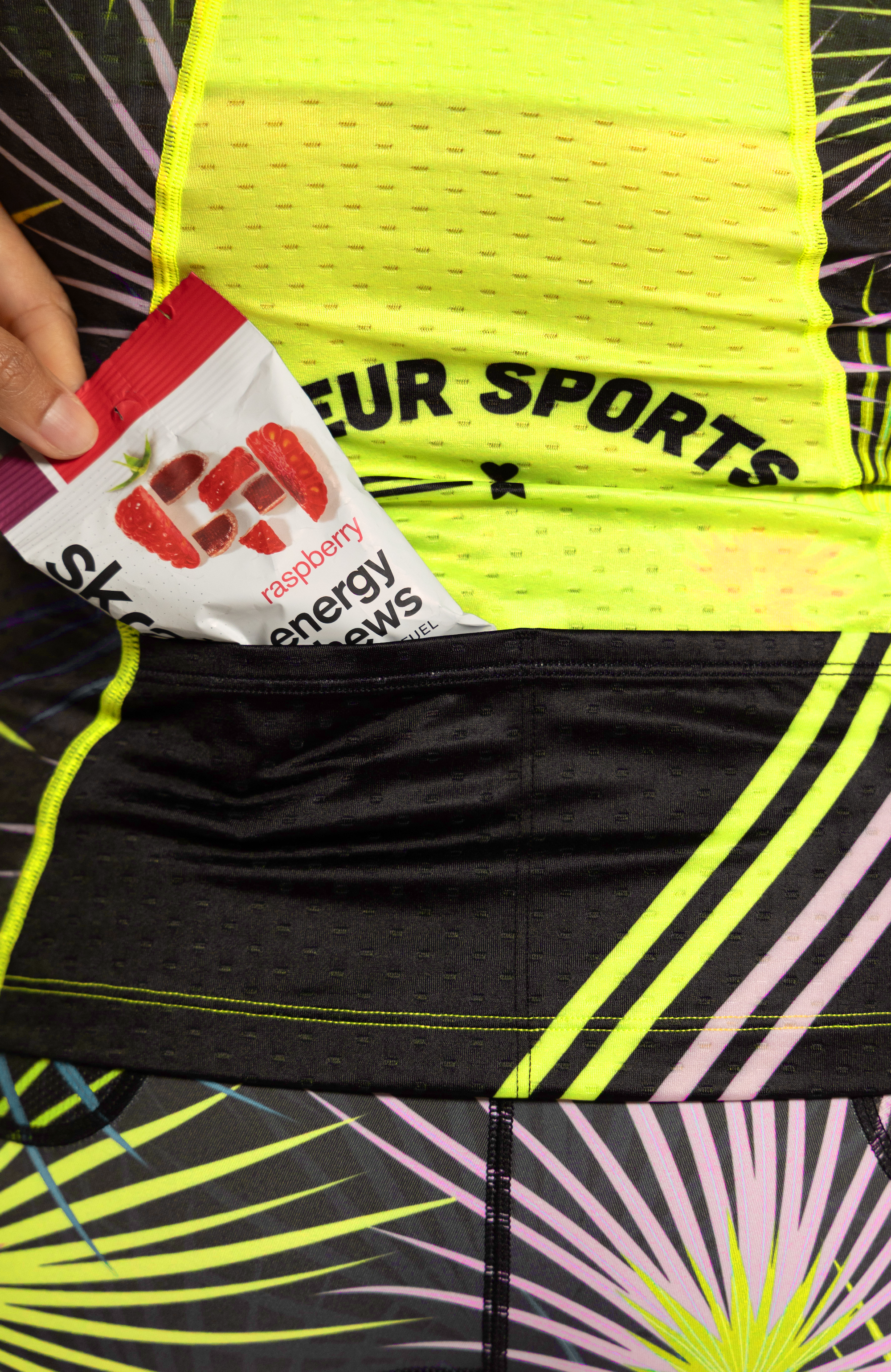 Coeur Sports Tri Tank Triathlon Tank Top with Shelf Bra Palm Party