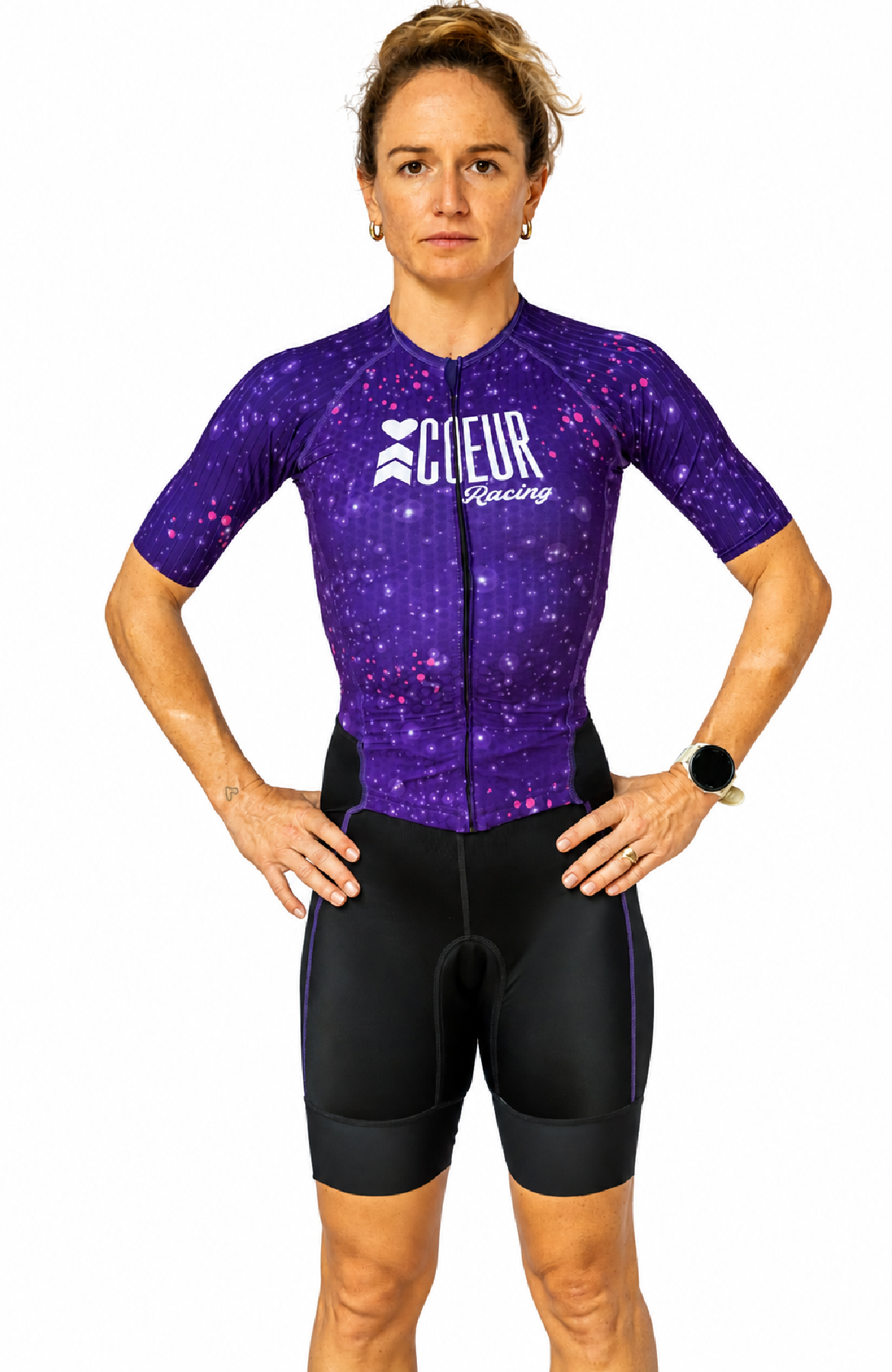 Coeur Sports Zele sleeved tri suit Zele Sleeved Triathlon Speedsuit in Galaxy