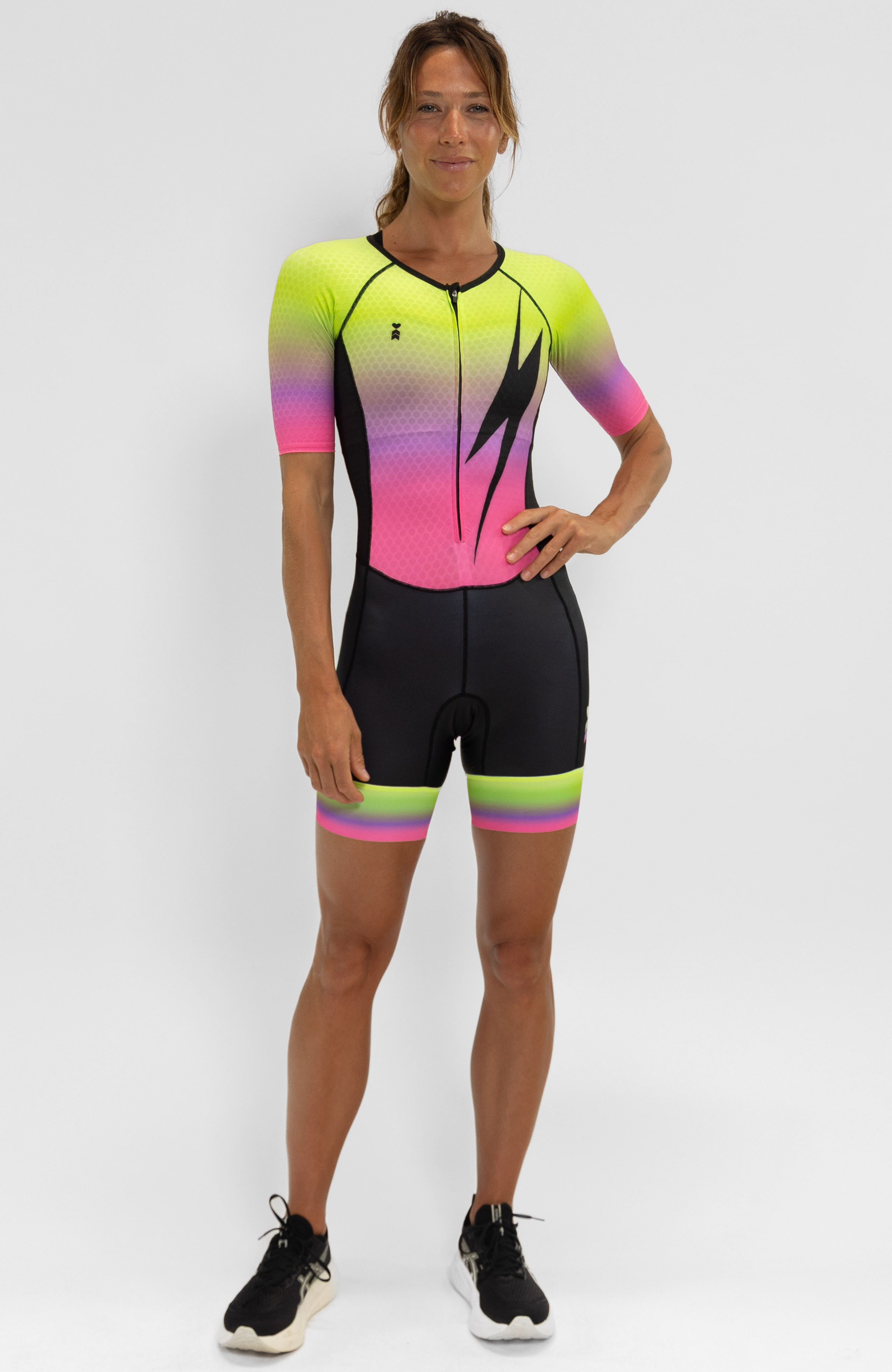 Coeur Sports Zele sleeved tri suit Zele Sleeved Triathlon Speedsuit in Voltage