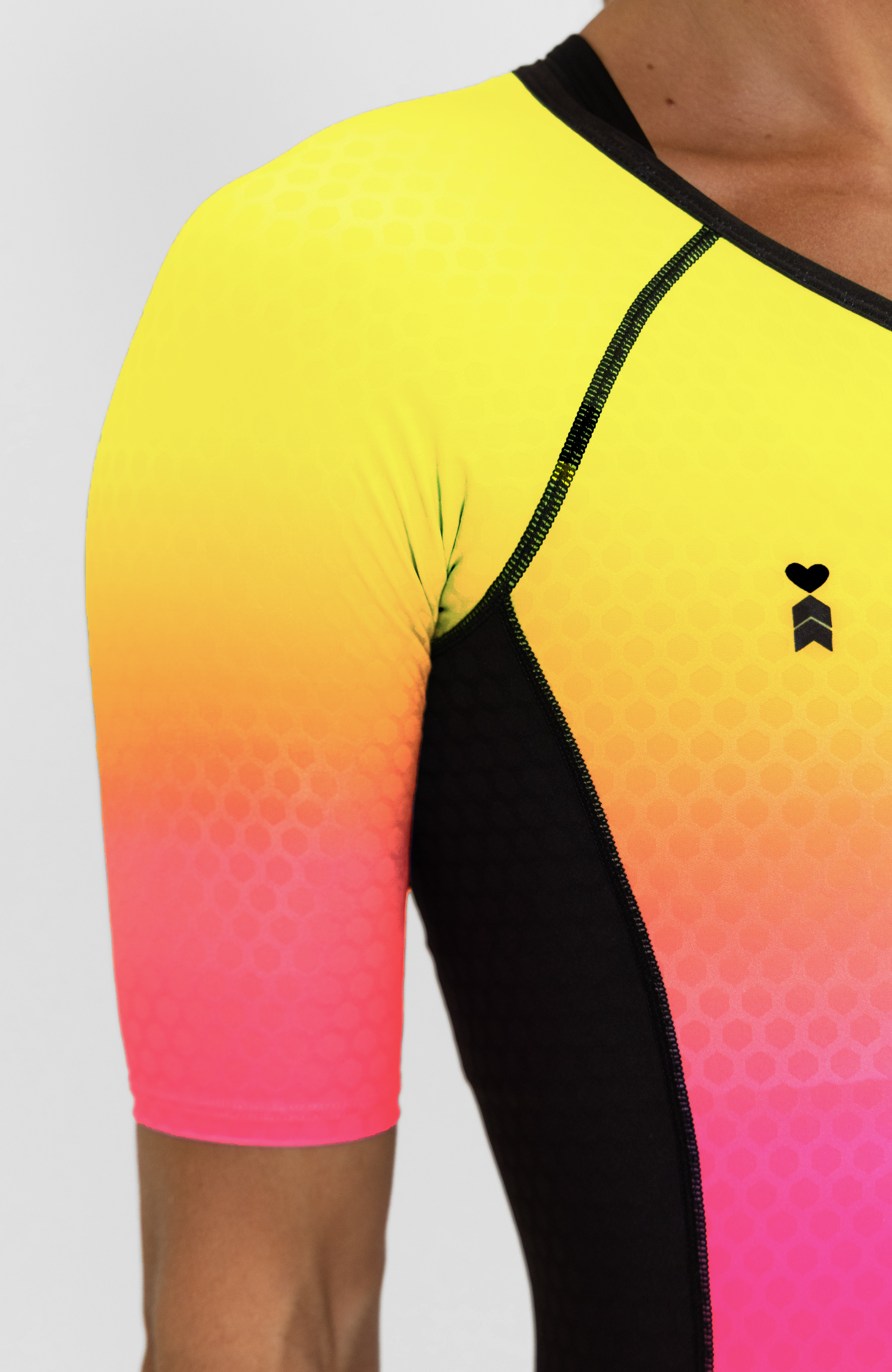 Coeur Sports Zele sleeved tri suit Zele Sleeved Triathlon Speedsuit in Voltage