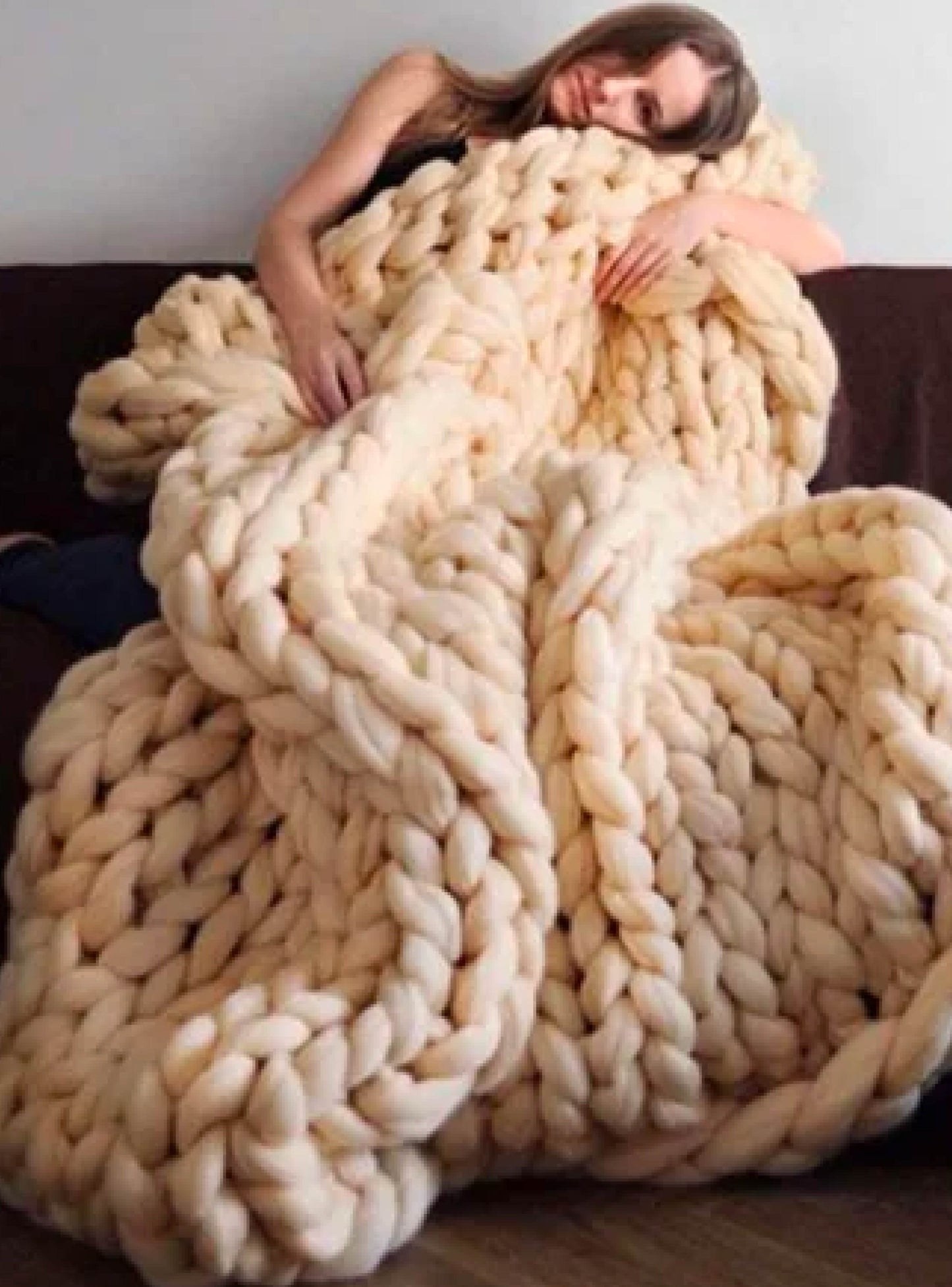 Nuzzle Clothing Nuzzle ONE SIZE / Cream Cream Chunky Knit Blanket