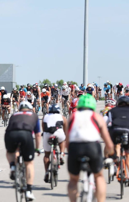 Group of people on bicycles