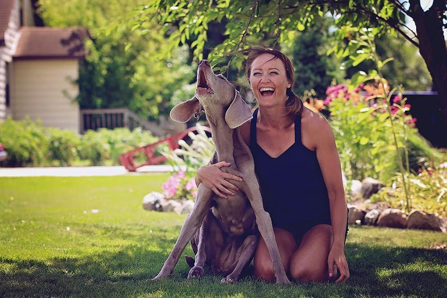 Erin Klegstad and her dog